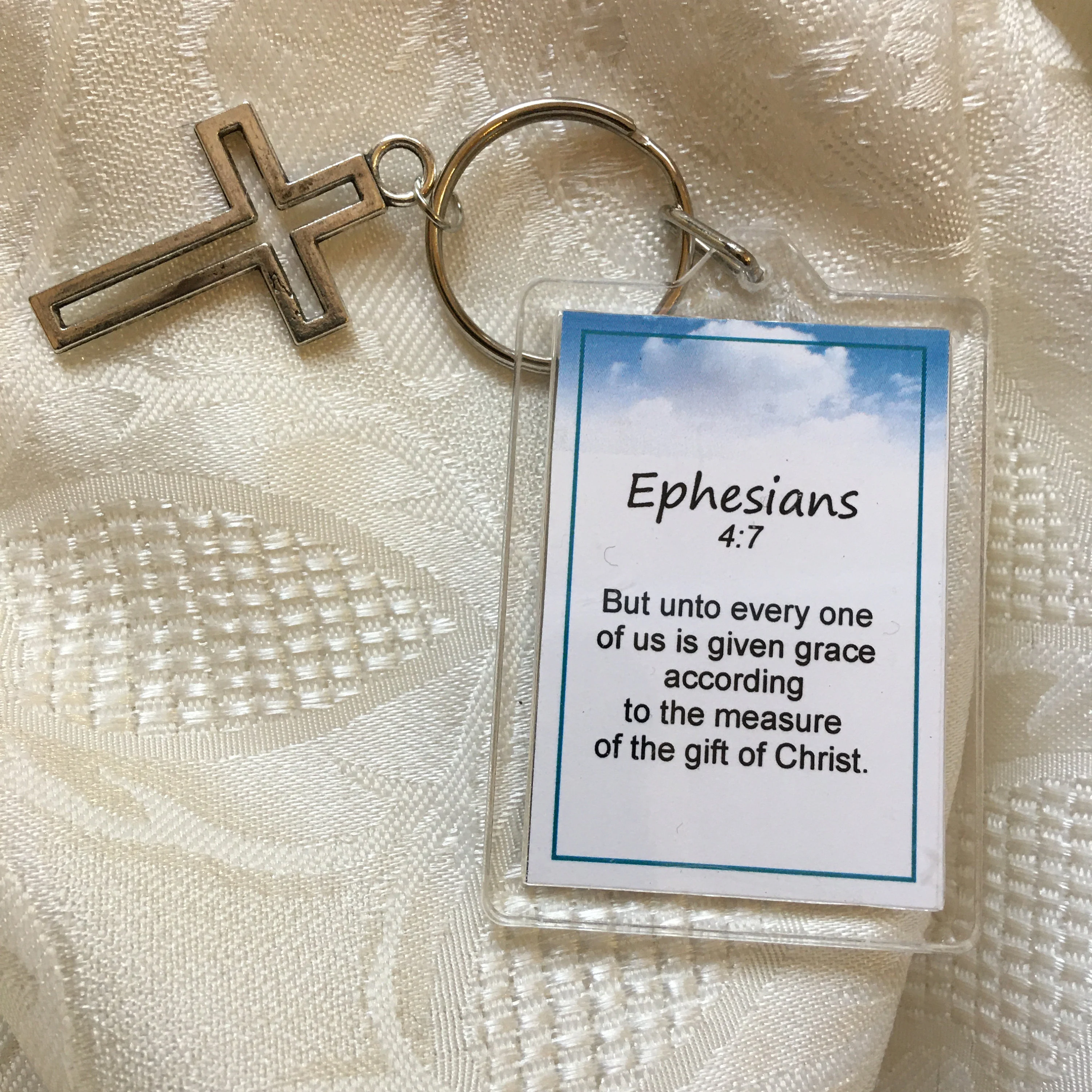 Use Your Gift, Christian Keychain Ephesians 4:7 with key ring great gift for Christmas gift for friend