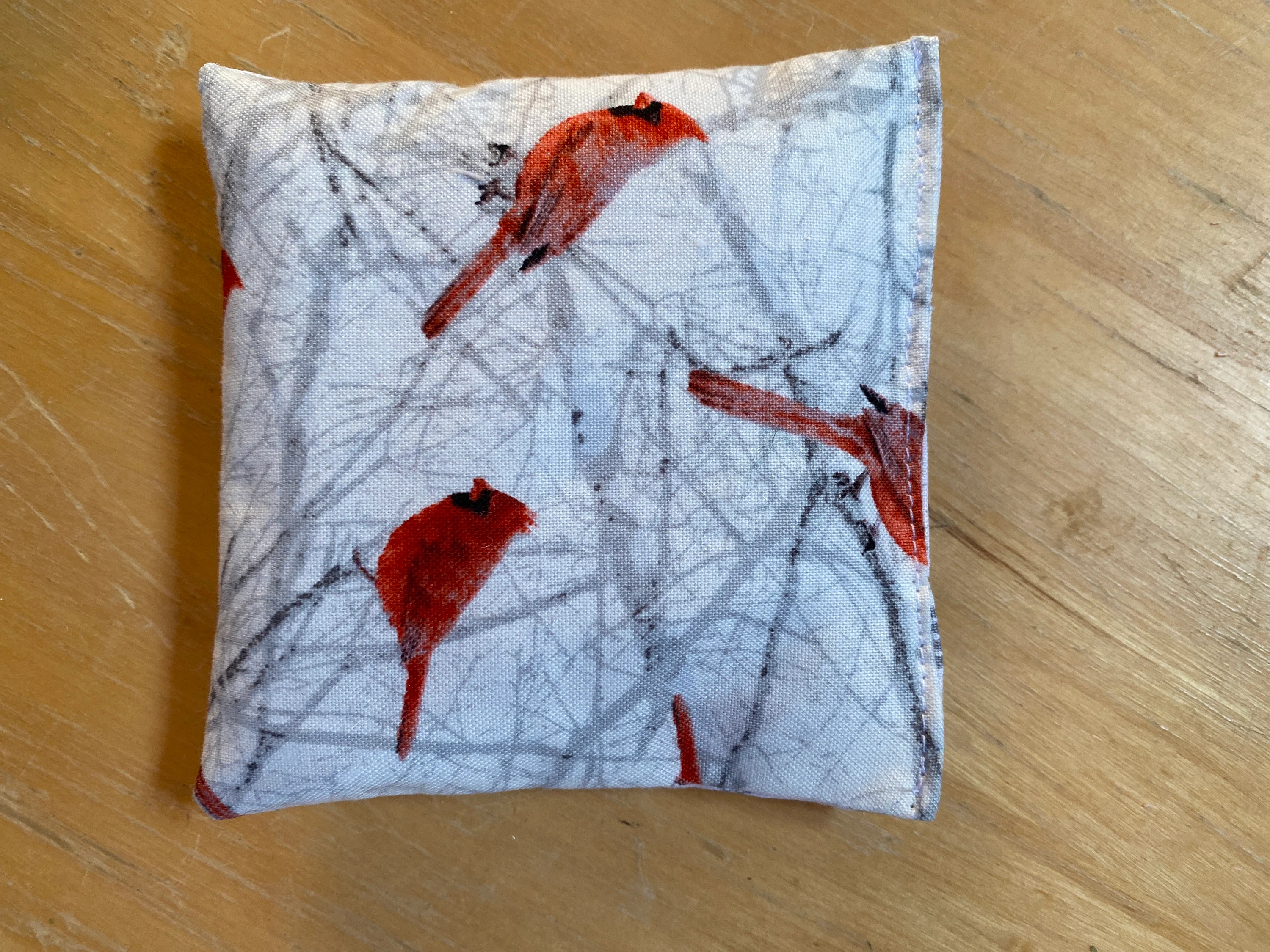 3 SACHETS Amish Quilt fragrance oil Winter Cardinals and Snowflakes, drawer sachets