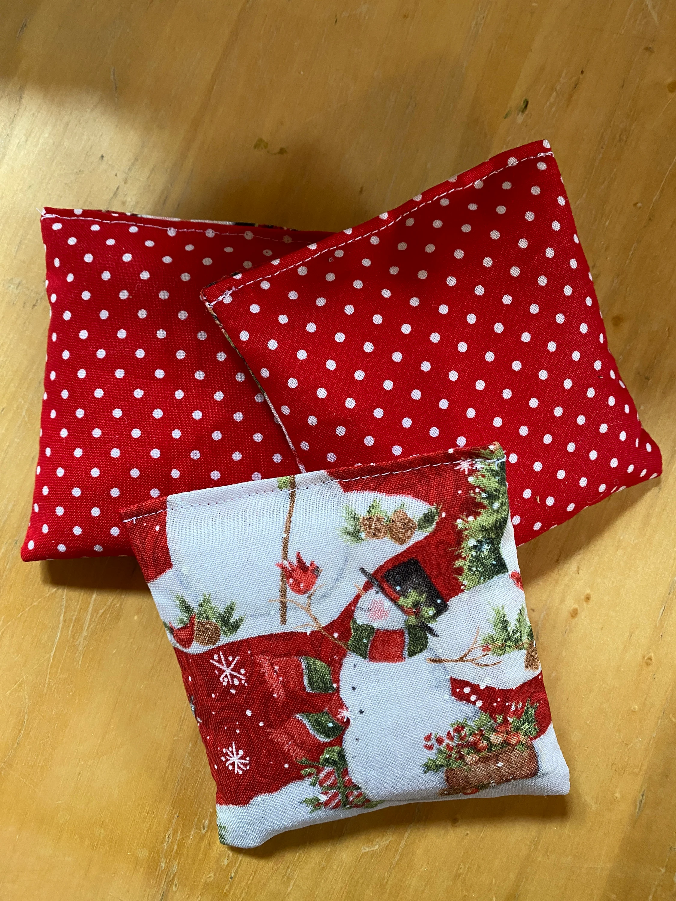 3 SACHETS Candy Cane fragrance oil Christmas Snowman Sachets, drawer sachets