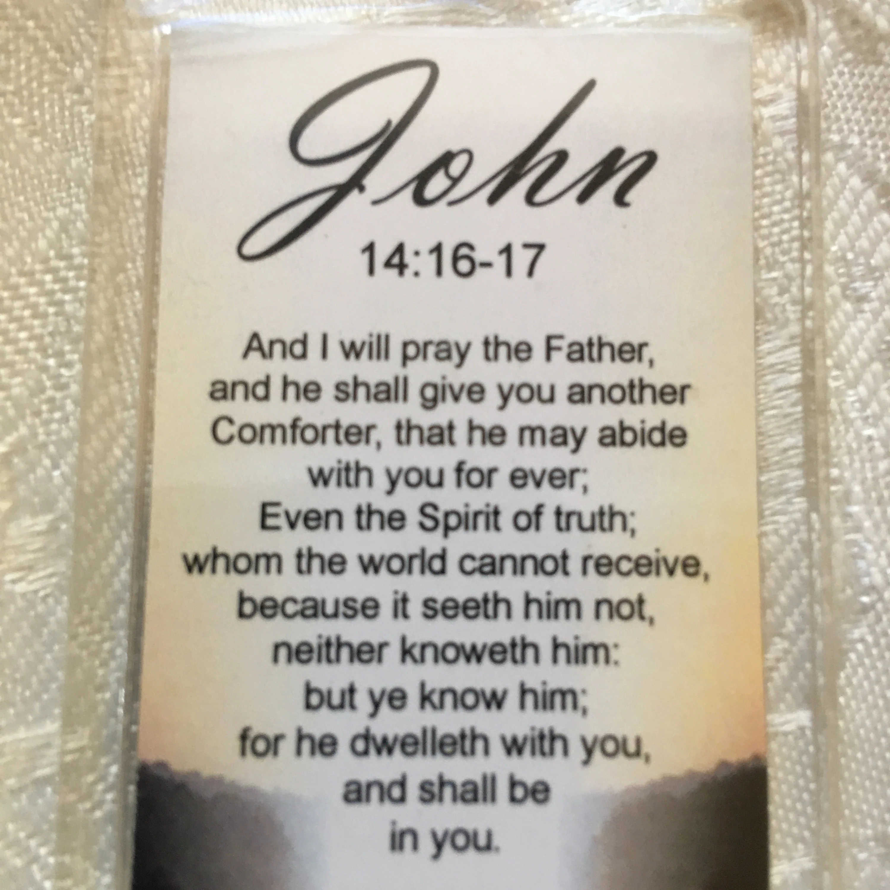 Christian Gift, Christian Keychain John 14:16-17 with key ring great gift for Christmas gift for friend