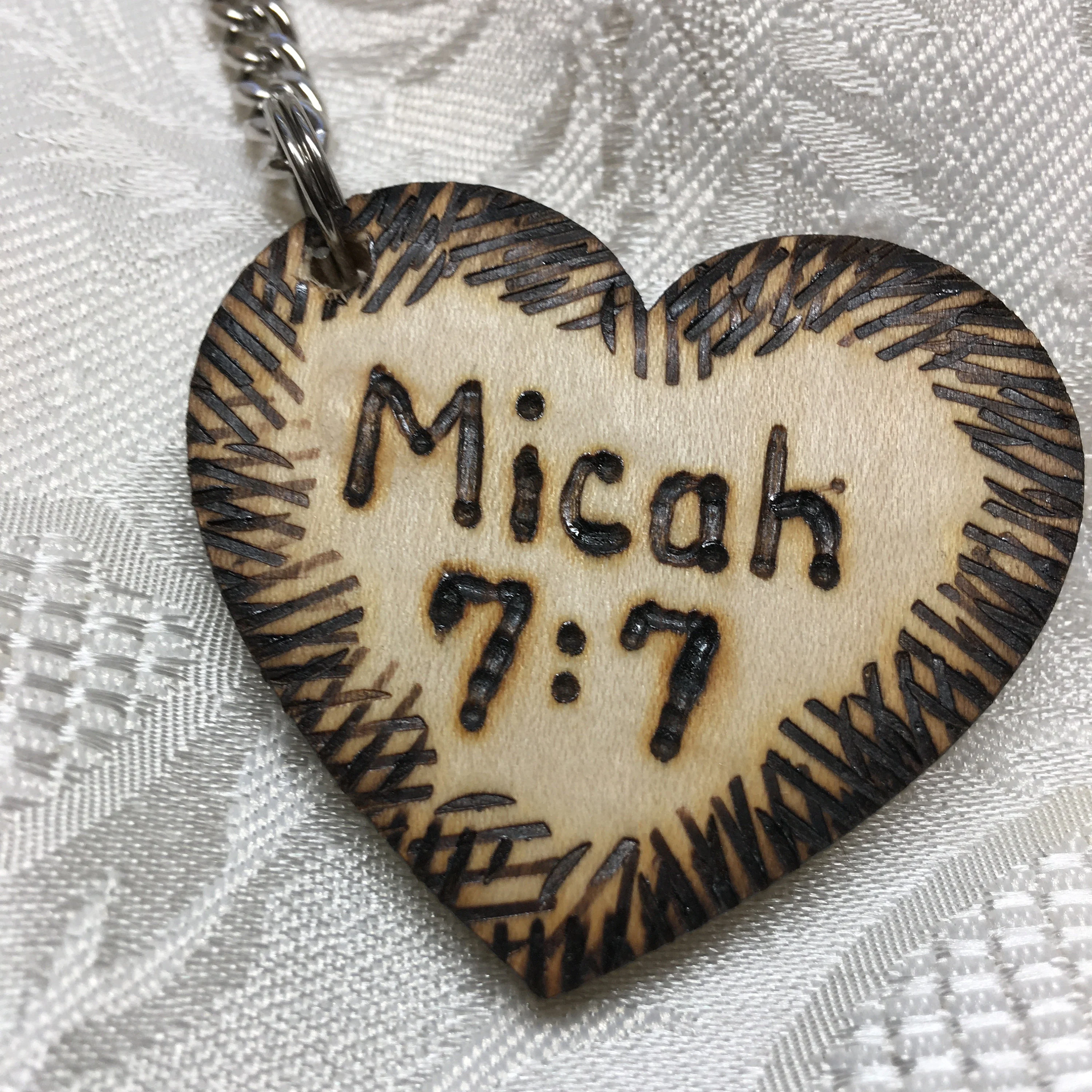 Watch in HOPE Christian Keychain, great gift for Christmas, gift for friend, Micah 7:7 Scripture