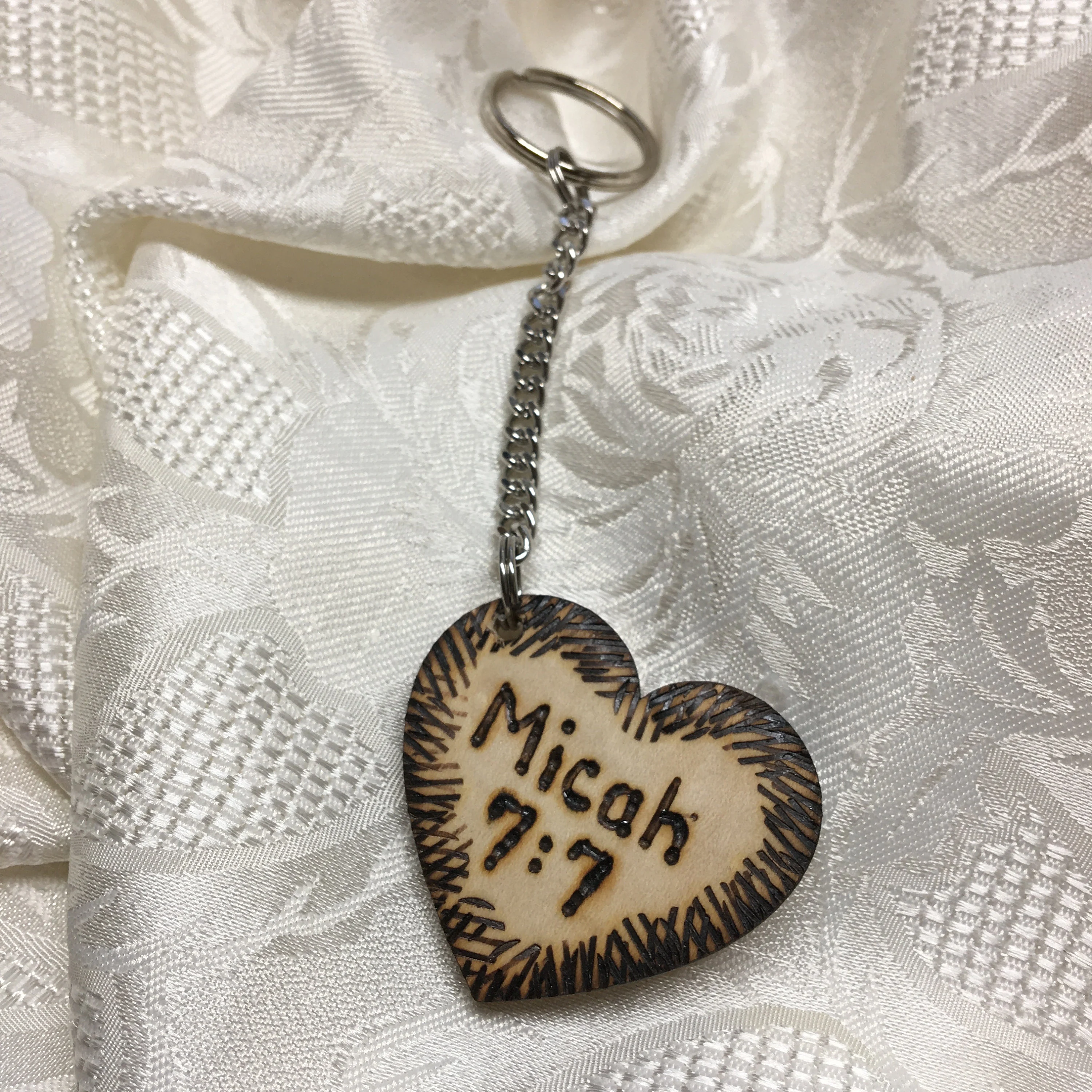 Watch in HOPE Christian Keychain, great gift for Christmas, gift for friend, Micah 7:7 Scripture