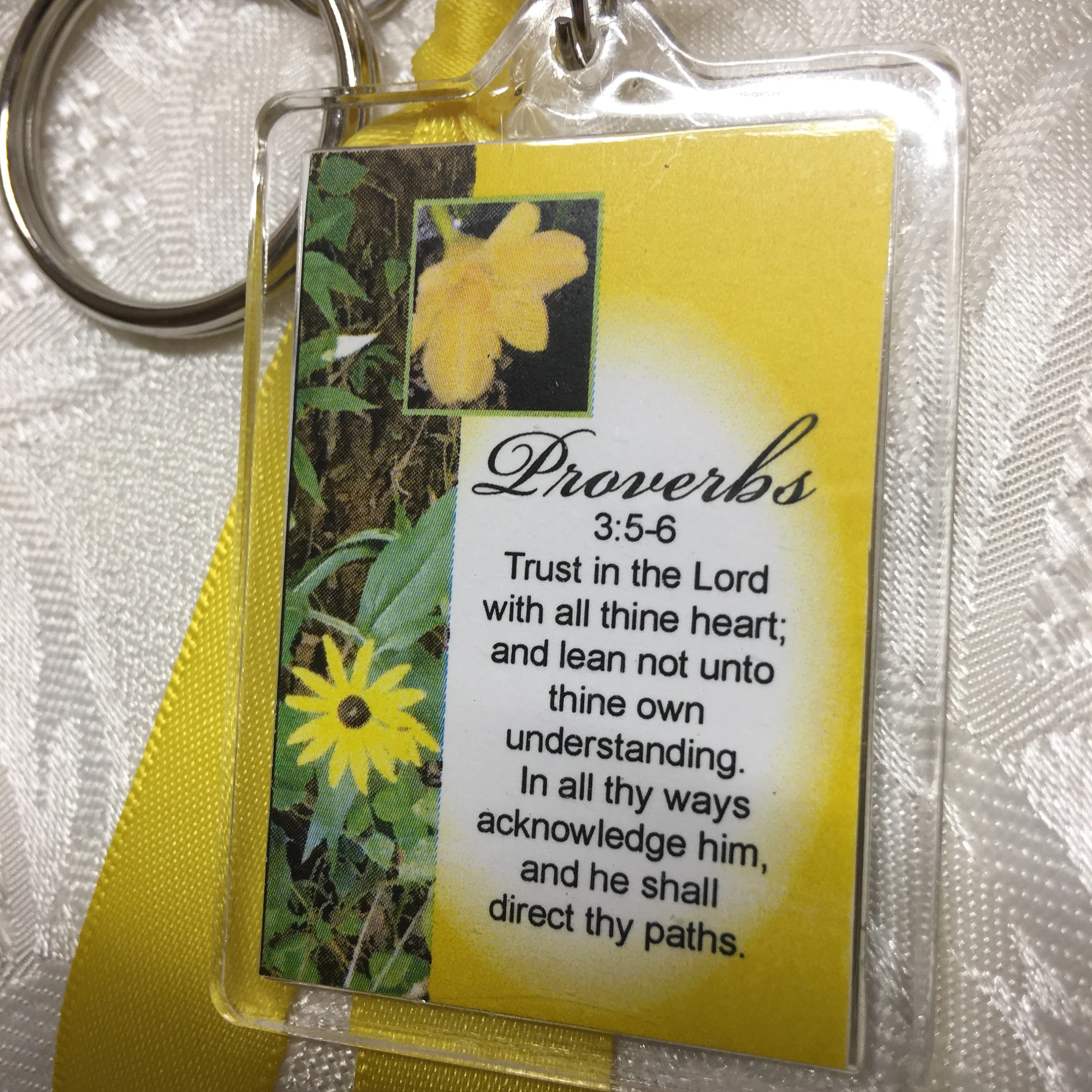 Christian Key Ring, TRUST in the LORD, clips on your purse or clutch, gift for Christian friend