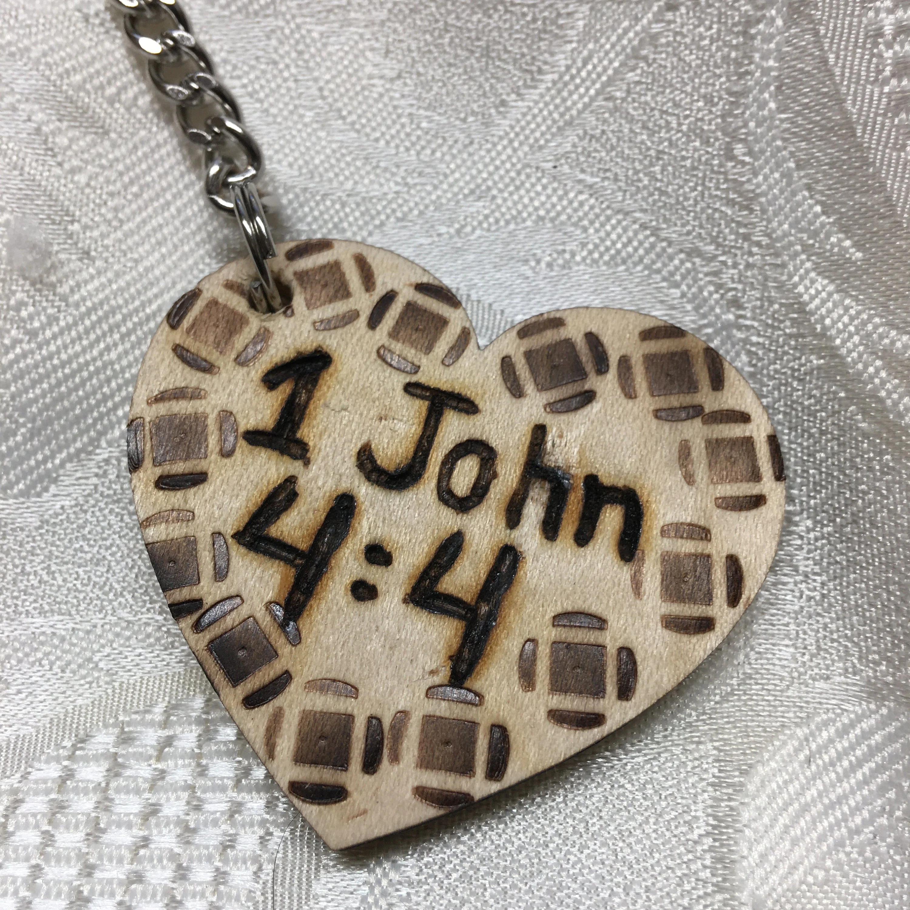 He Who Is In You Christian Keychain, great gift for Christmas, gift for friend, 1 John 4:4 Scripture