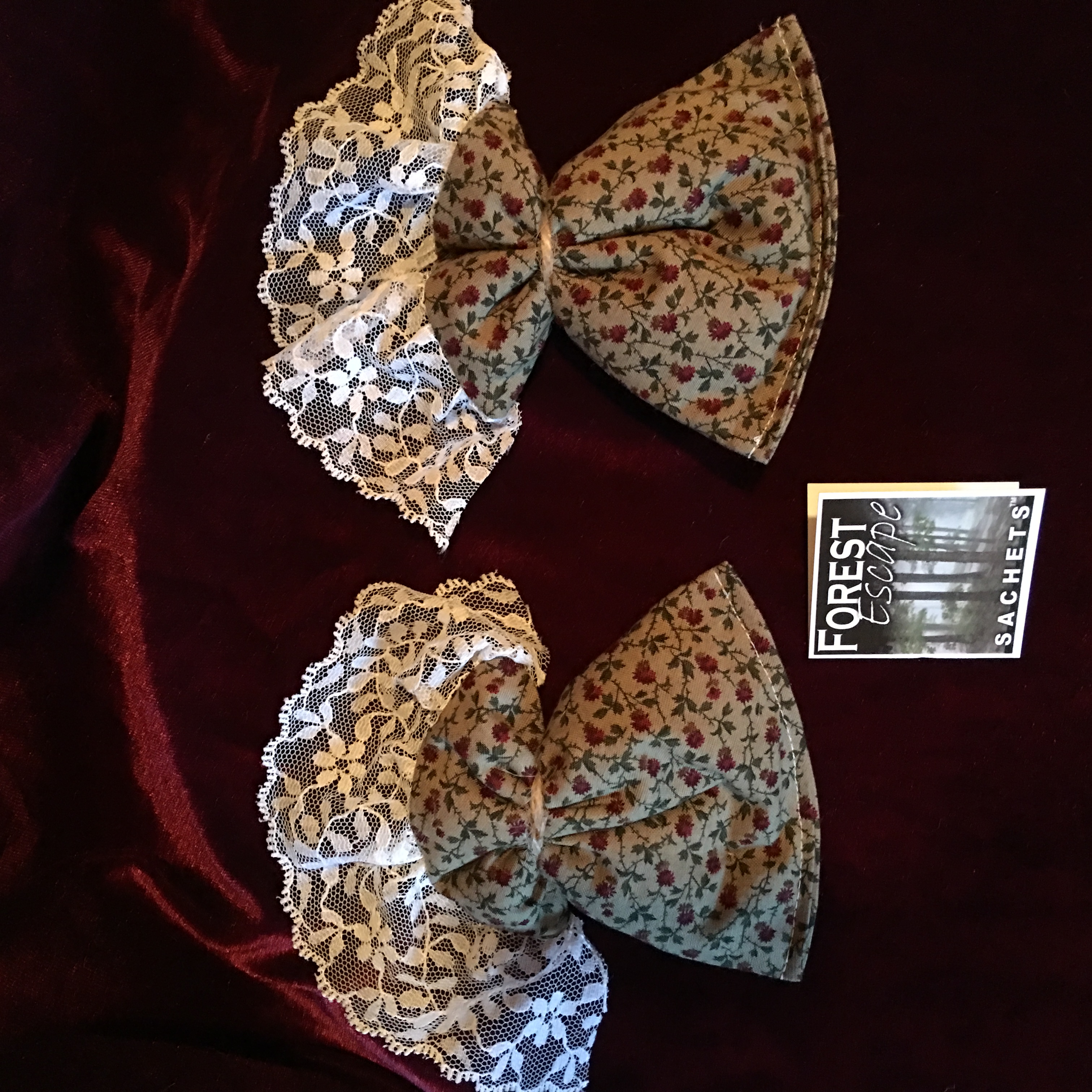 Soft Powdery Scent, LACE BAG Sachets, Baby Grace Fragrance, 2 drawer sachets