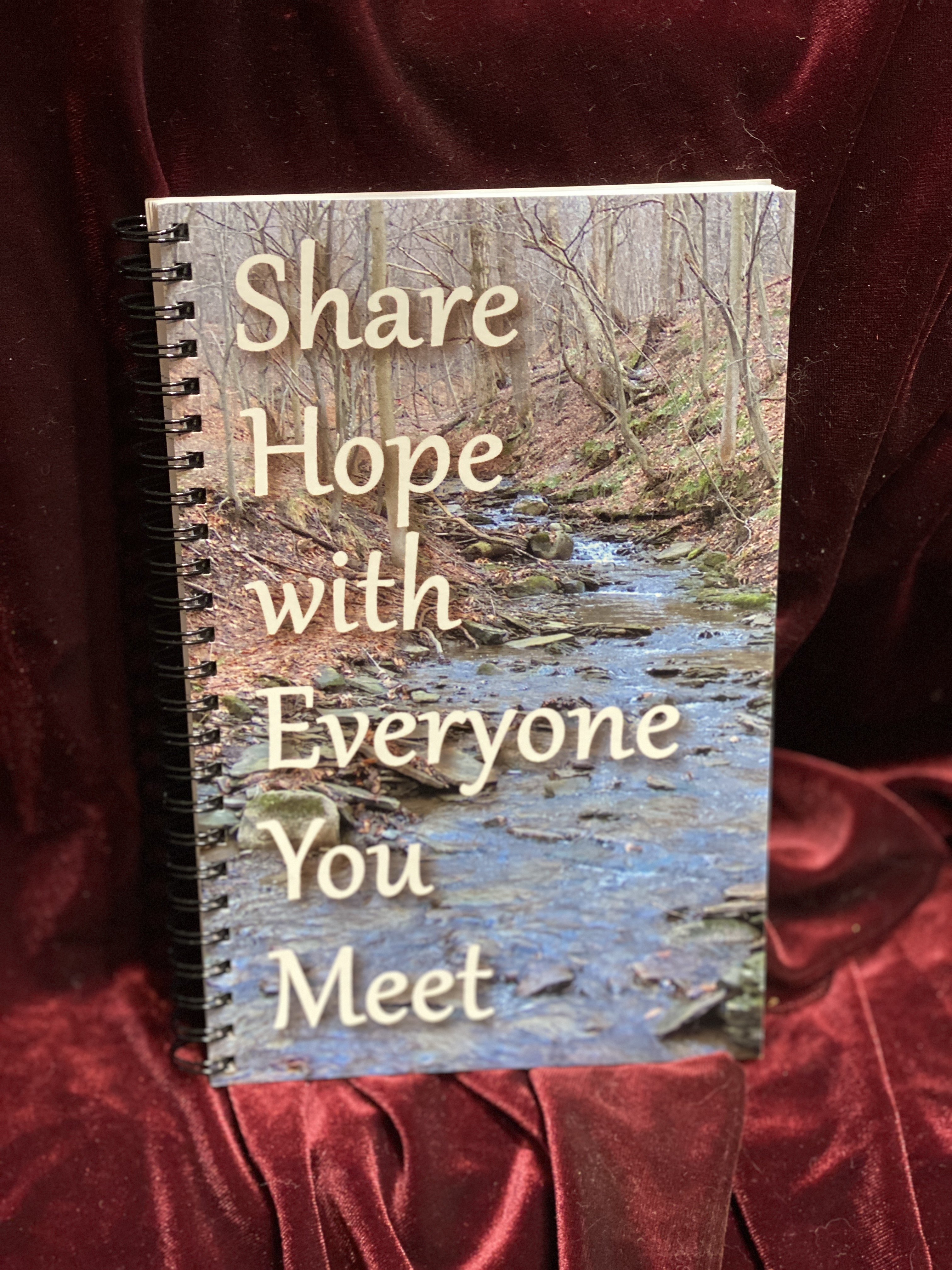 Christian Notebook: Share Hope with Everyone You Meet, 80 lined pages, KJV Scripture, Great for Keeping Your Notes or a Gift for a Friend