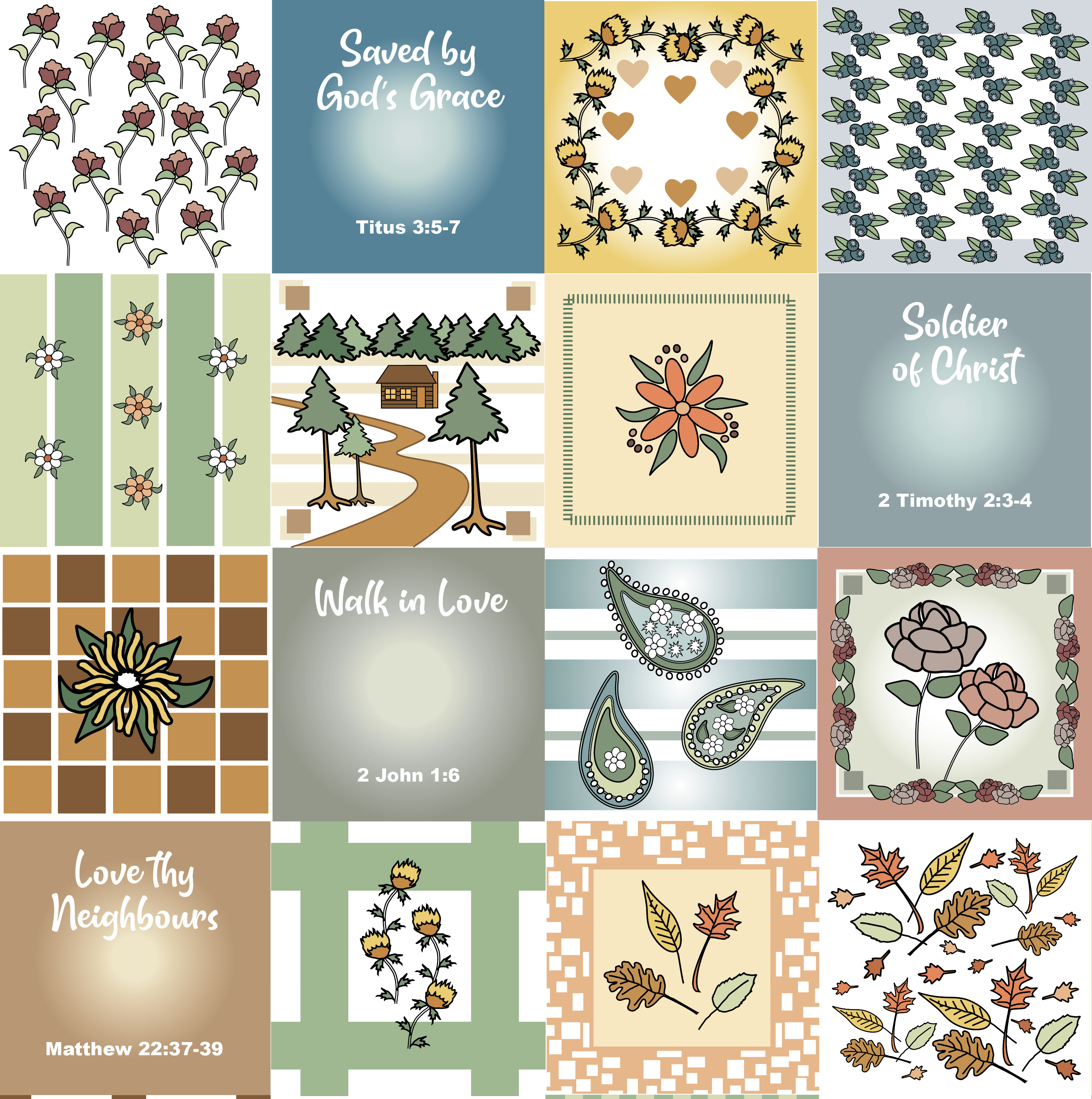 Christian Scripture Quilt Fabric 42" wide, Christian Scripture - cheater quilt - make a pillow or quilt or wall hangings