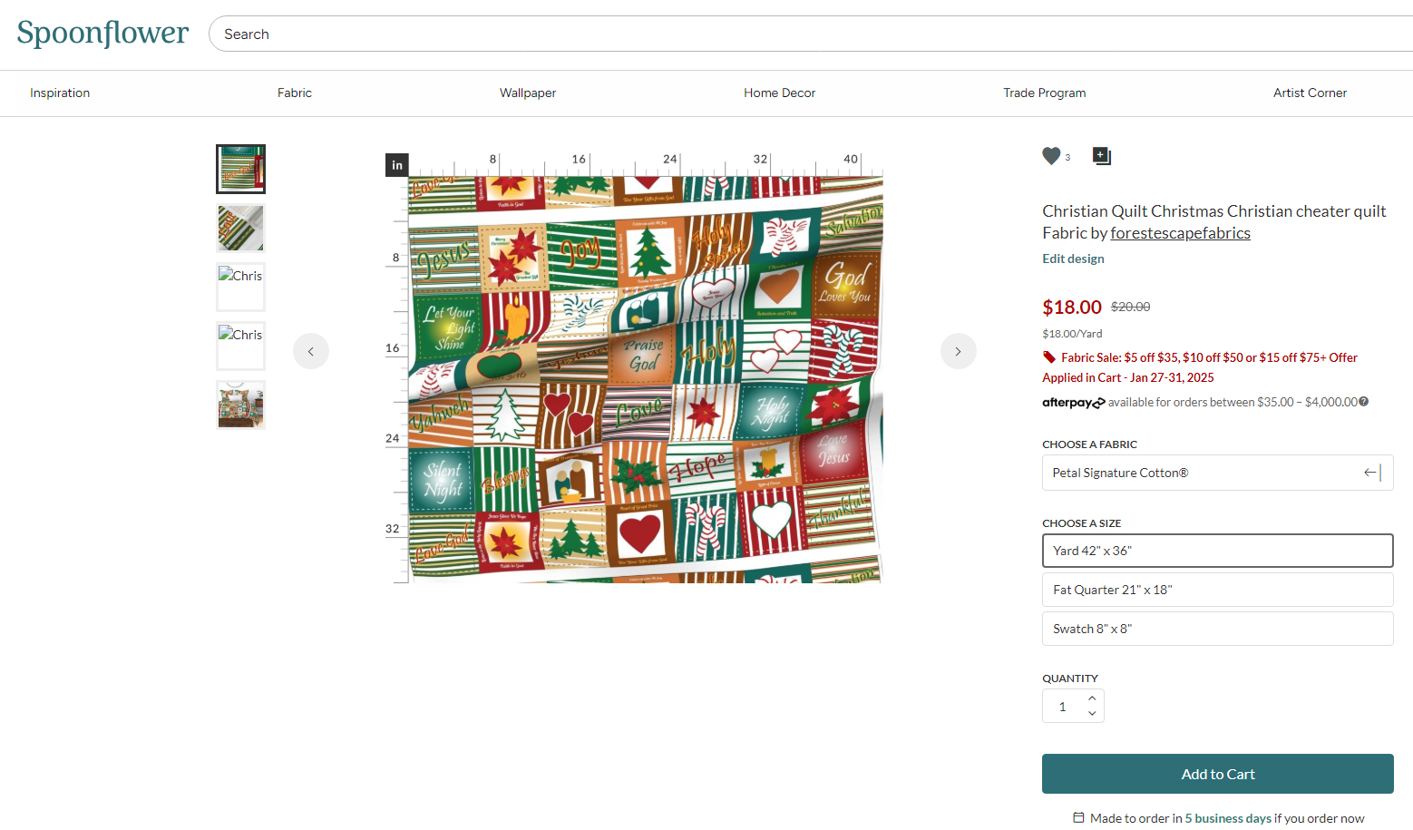 Christian Fabric, Christmas Quilt Fabric 42" wide, Christian Scripture - cheater quilt - make a pillow or quilt or wall hangings