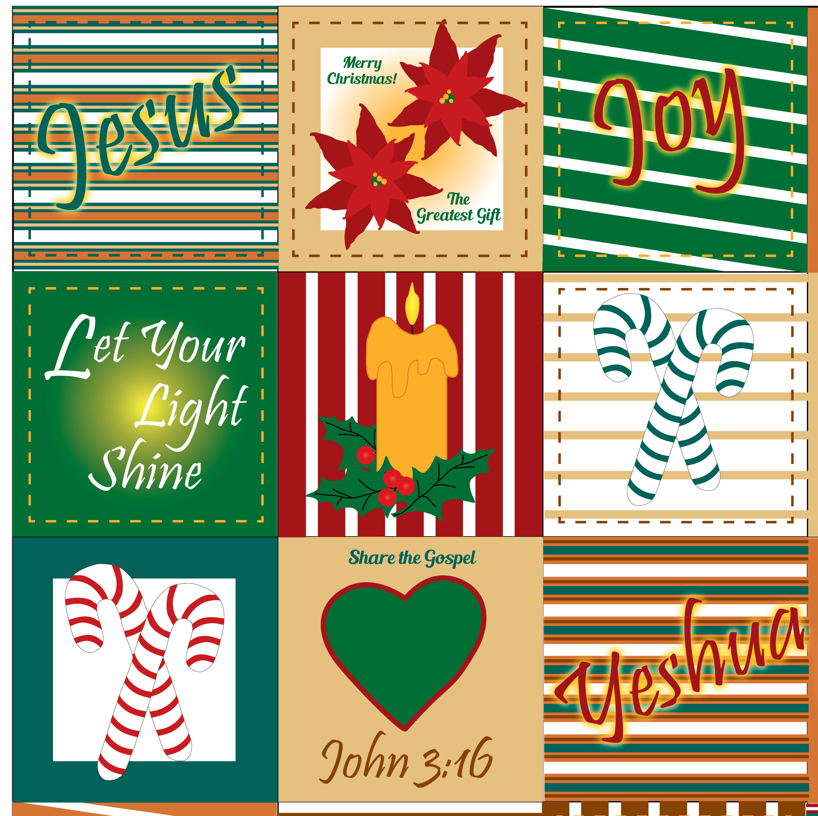 Christian Fabric, Christmas Quilt Fabric 42" wide, Christian Scripture - cheater quilt - make a pillow or quilt or wall hangings