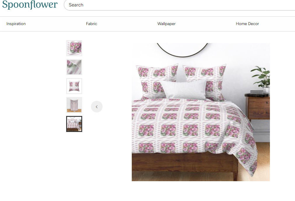 Lavender Rose Fabric 42" wide, make a pillow, quilt or wall hangings