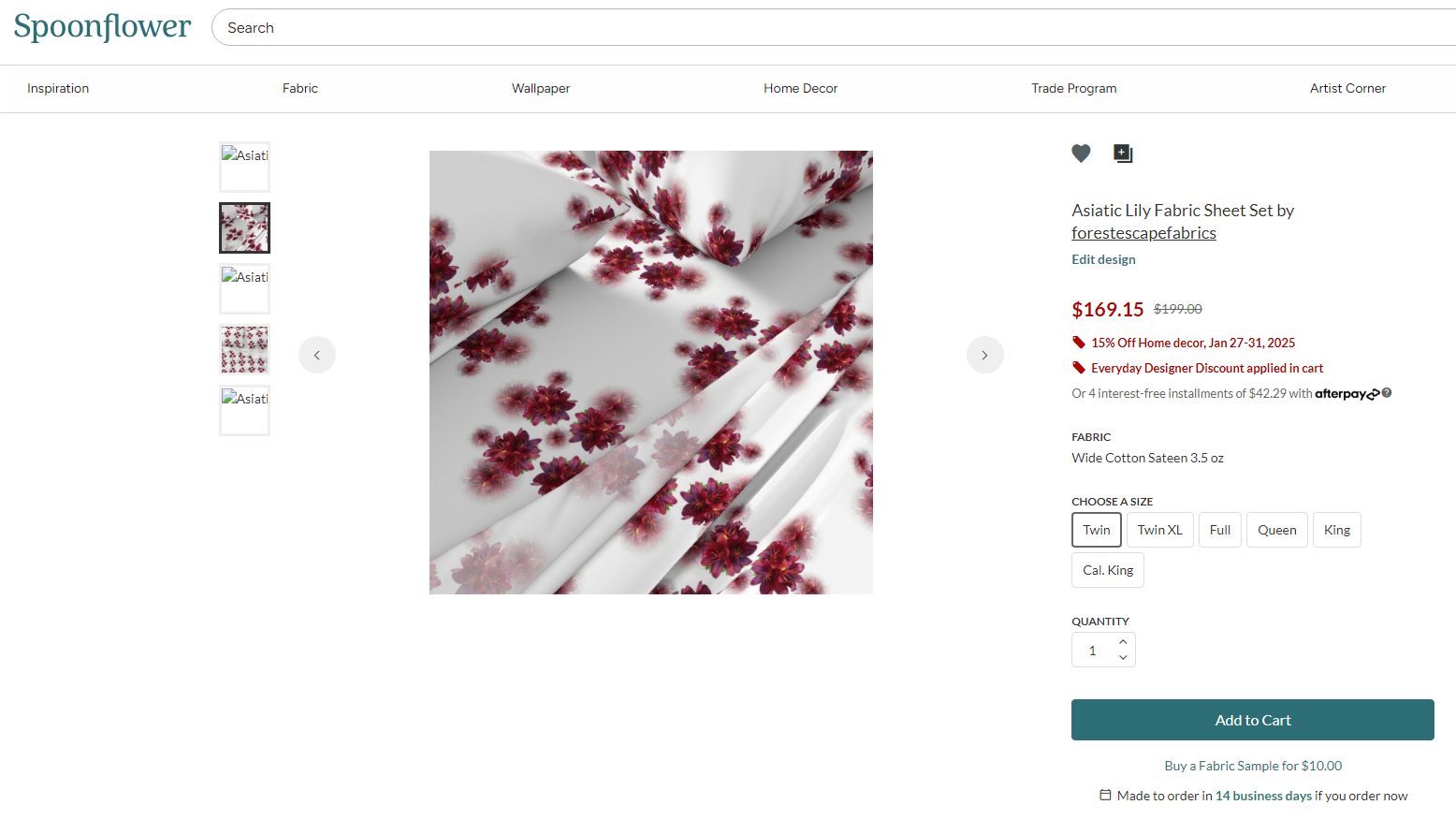 Asiatic Lily Faith Hope Fabric Collection by the yard or fat quarter, make a pillow, quilt or wall hangings