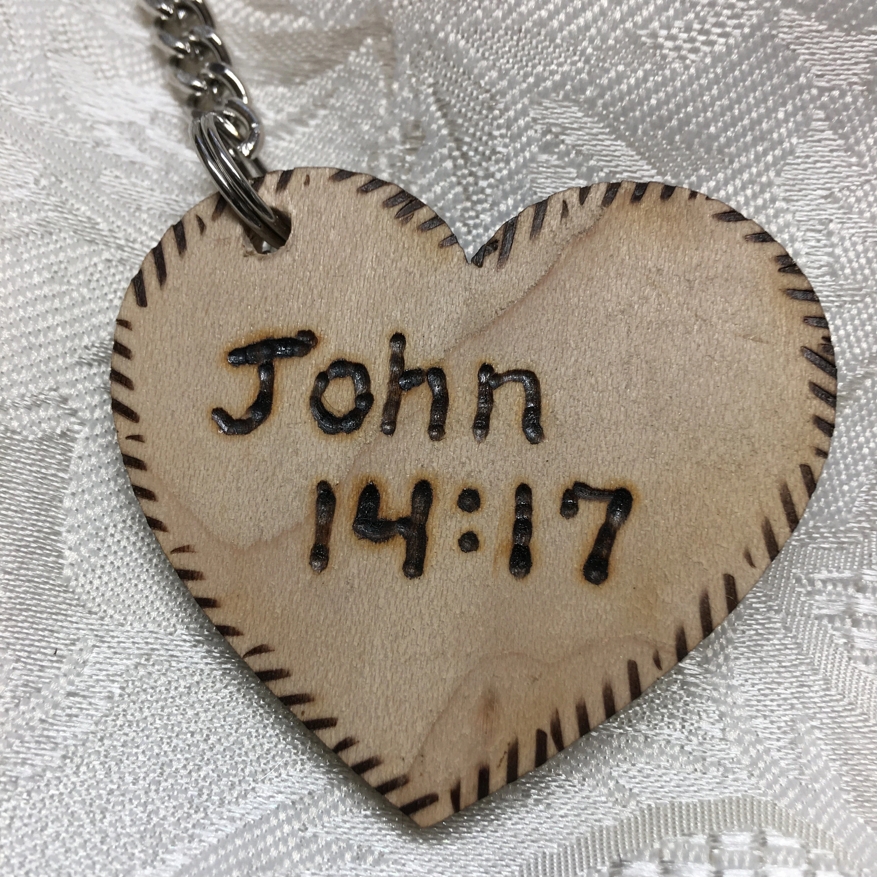 I Am Never Alone Christian Keychain, great gift for Christmas, gift for friend, John 14:17 Scripture