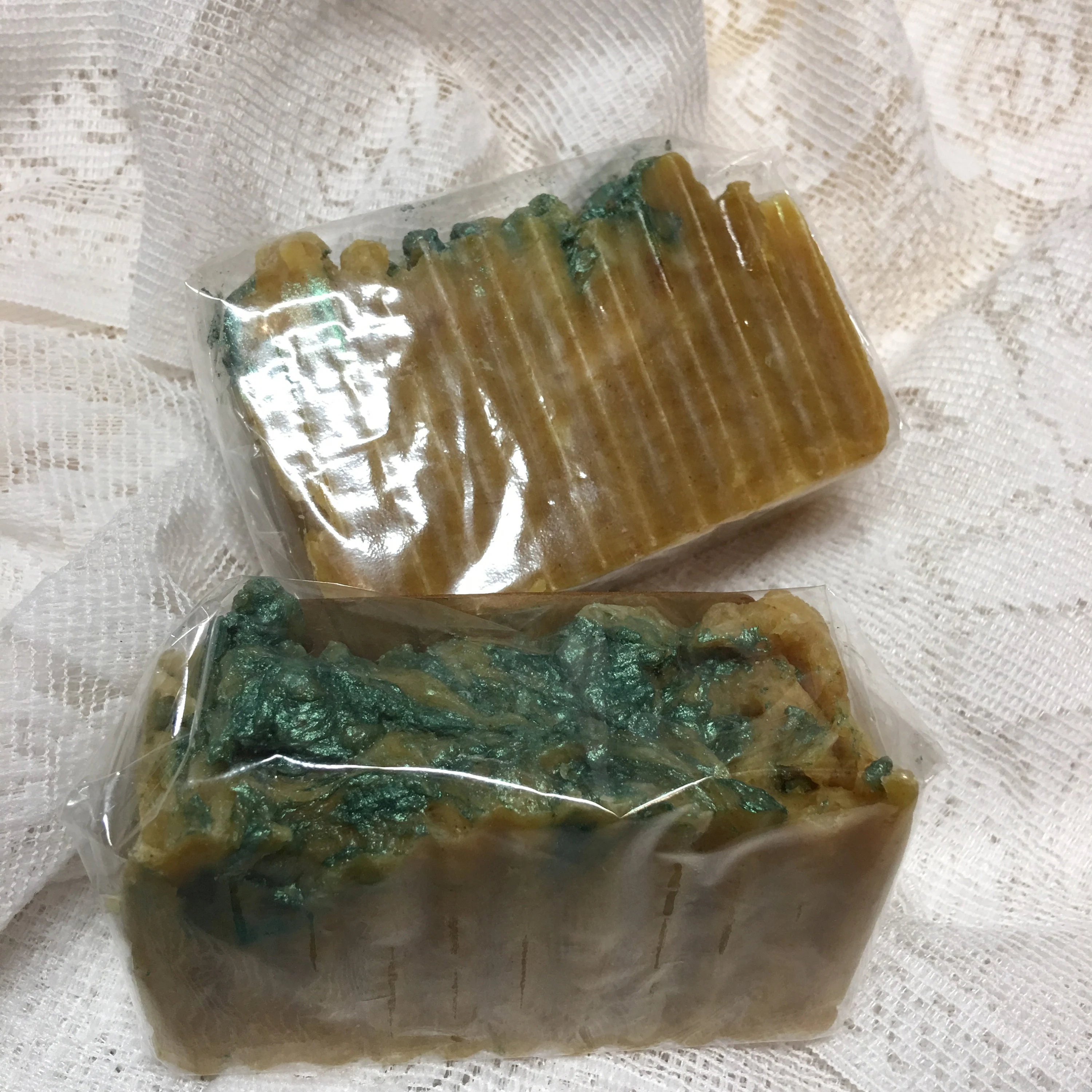 Almond, Cocoa Butter, Honey, ENCHANTED RAINFOREST Cucumber Mint Soap, hand made small batches, fresh and clean fragrance, with nice lather!