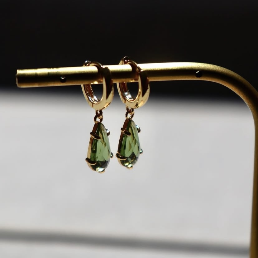 Boucles Goutte d'eau - Vert