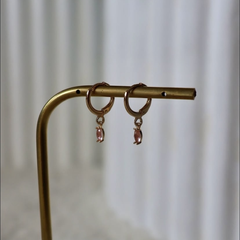 Mini boucles Pétales roses