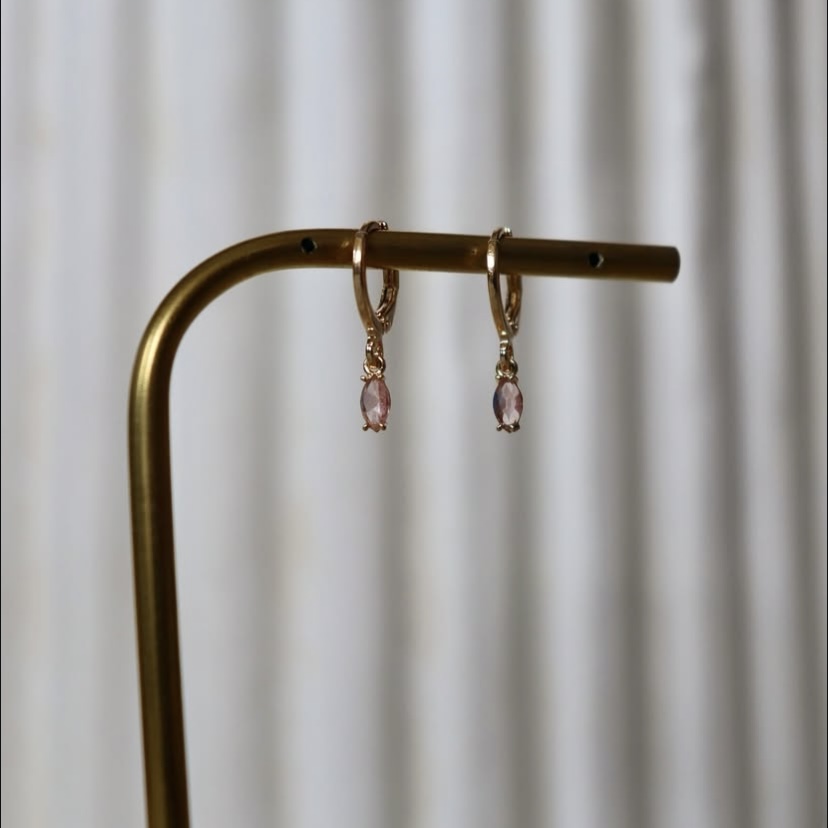 Mini boucles Pétales roses