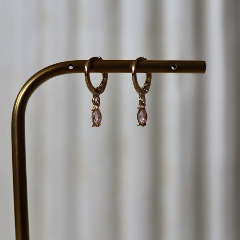 Mini boucles Pétales roses