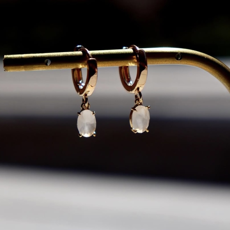 Petites boucles Pierre de lune