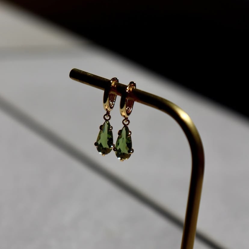 Boucles Goutte d'eau - Vert