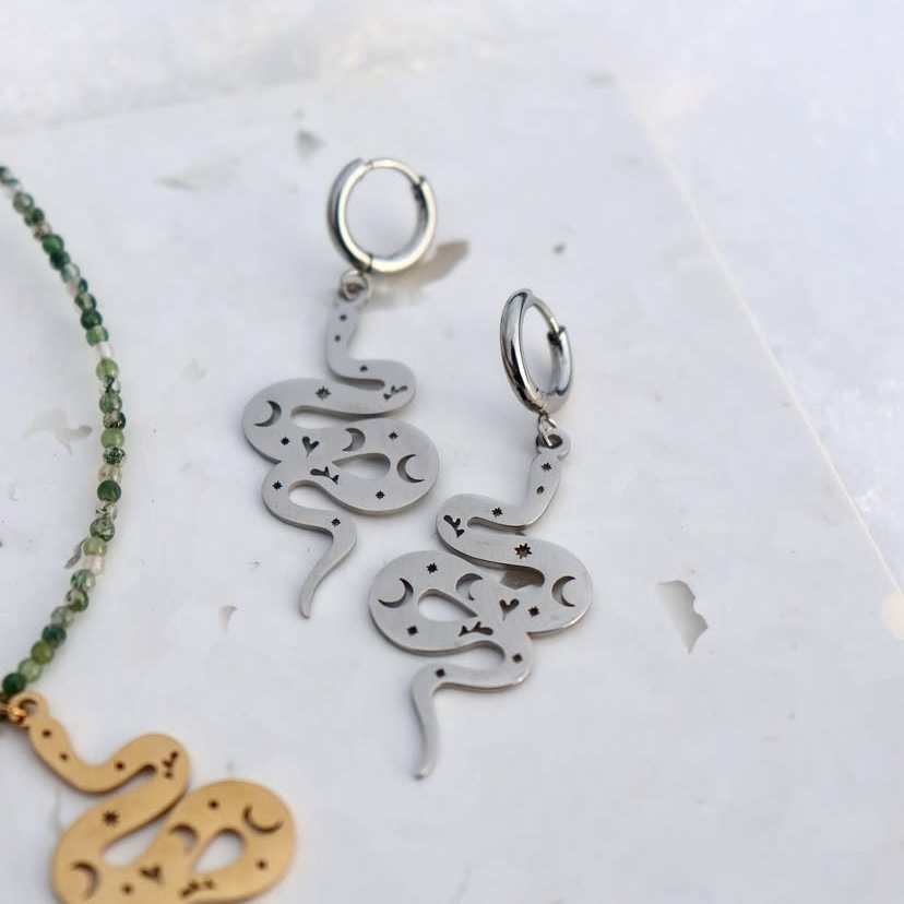 Pendentifs Serpents - argenté