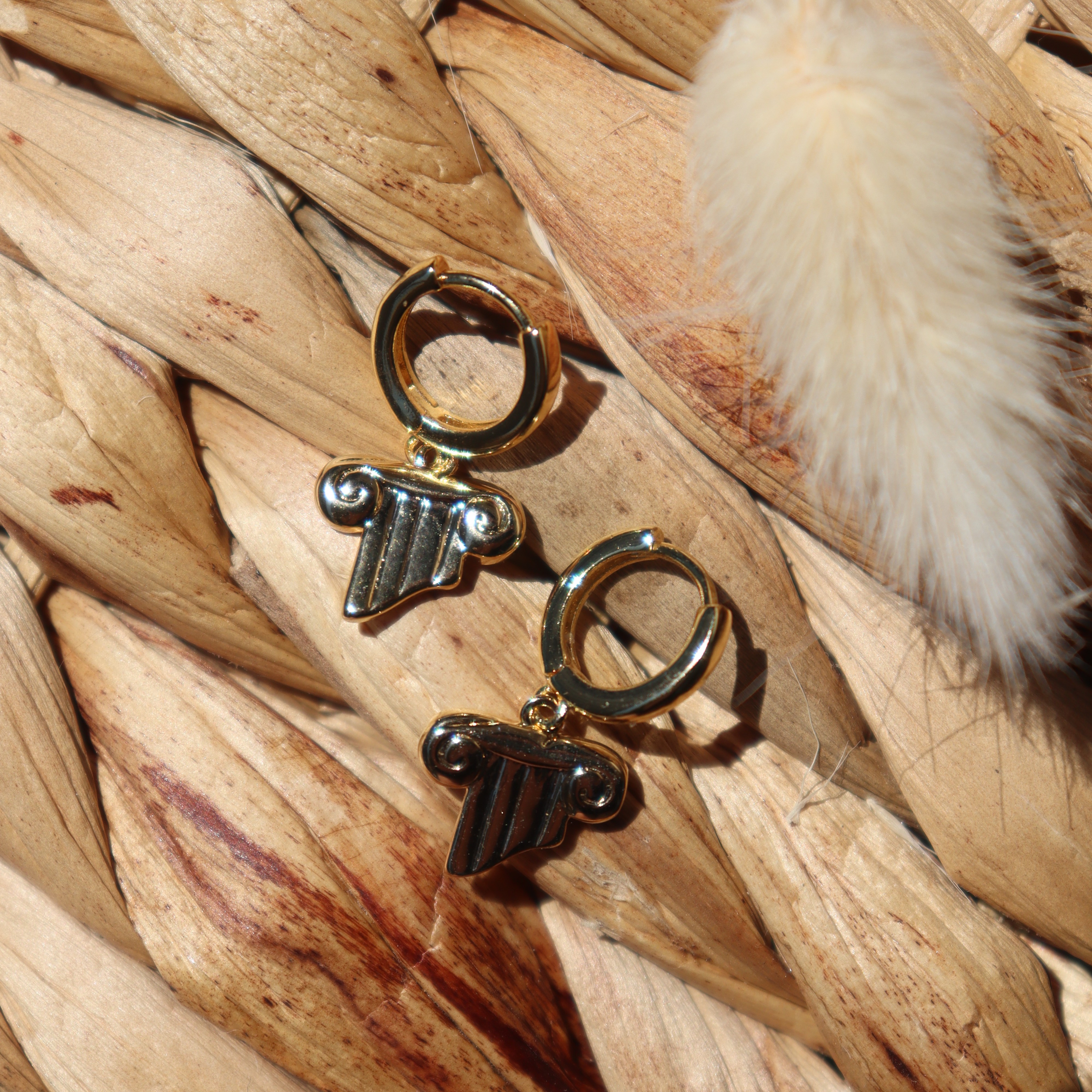 Boucles "Parthénon" - doré