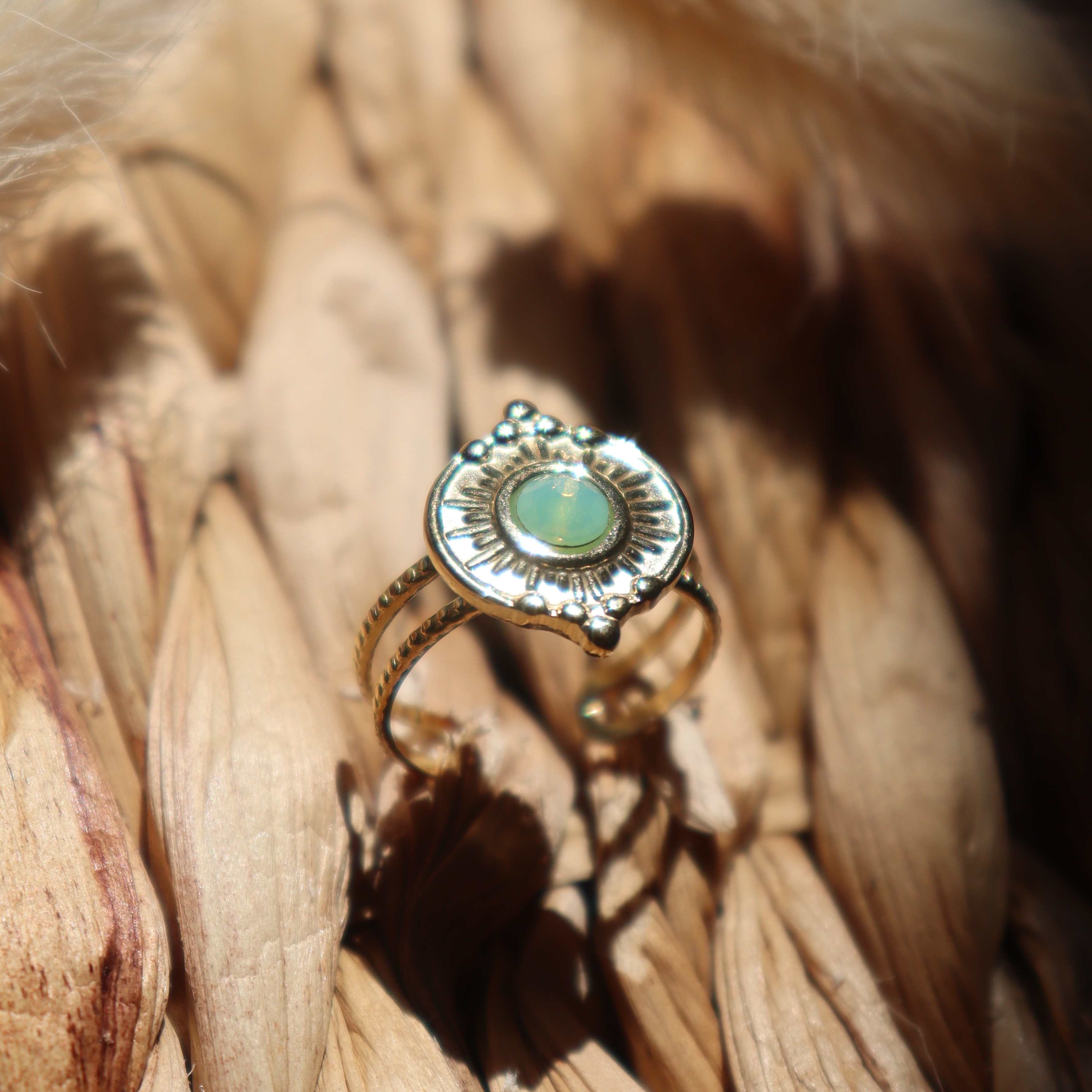 Bague Lueur verte
