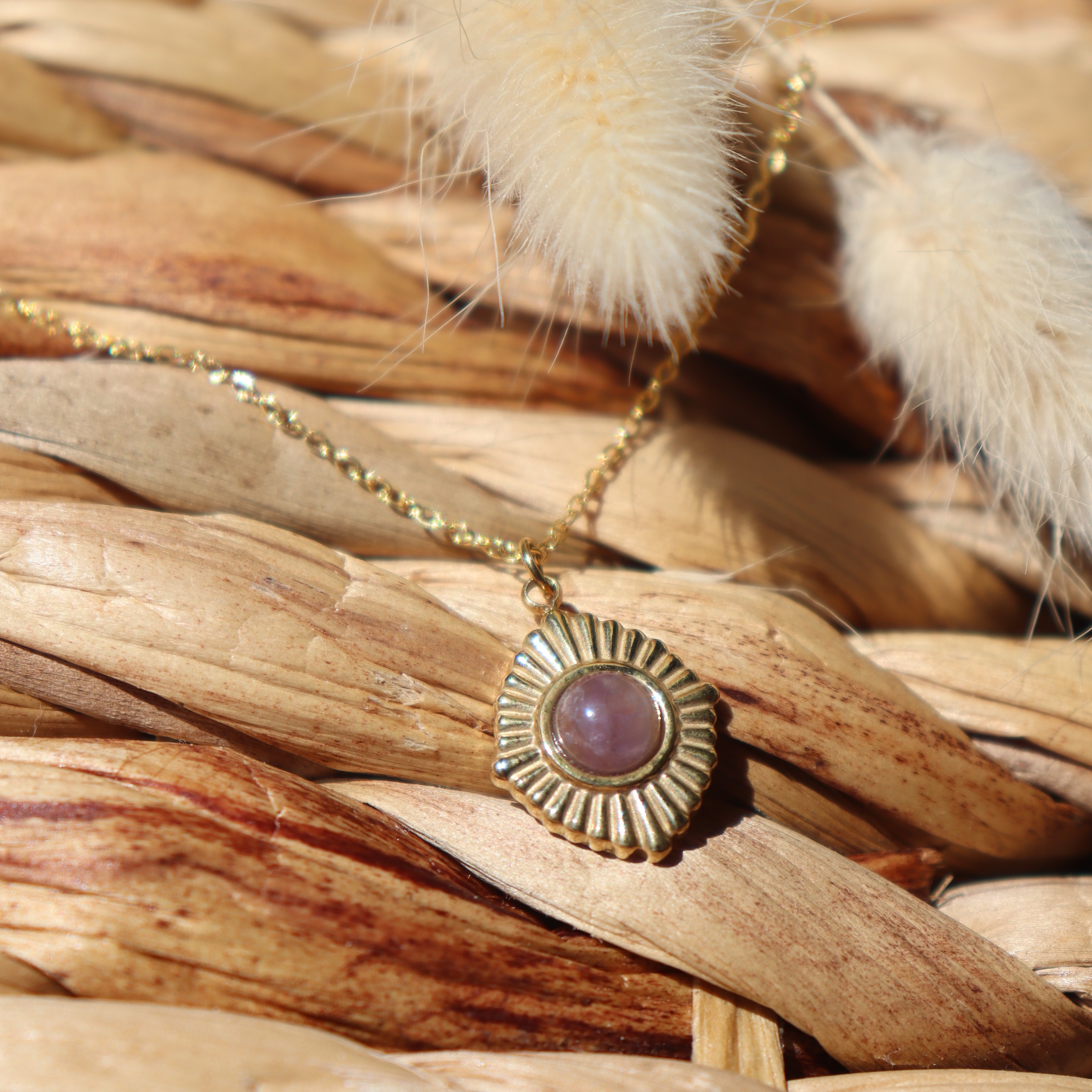 Collier "Hélios" - Améthyste