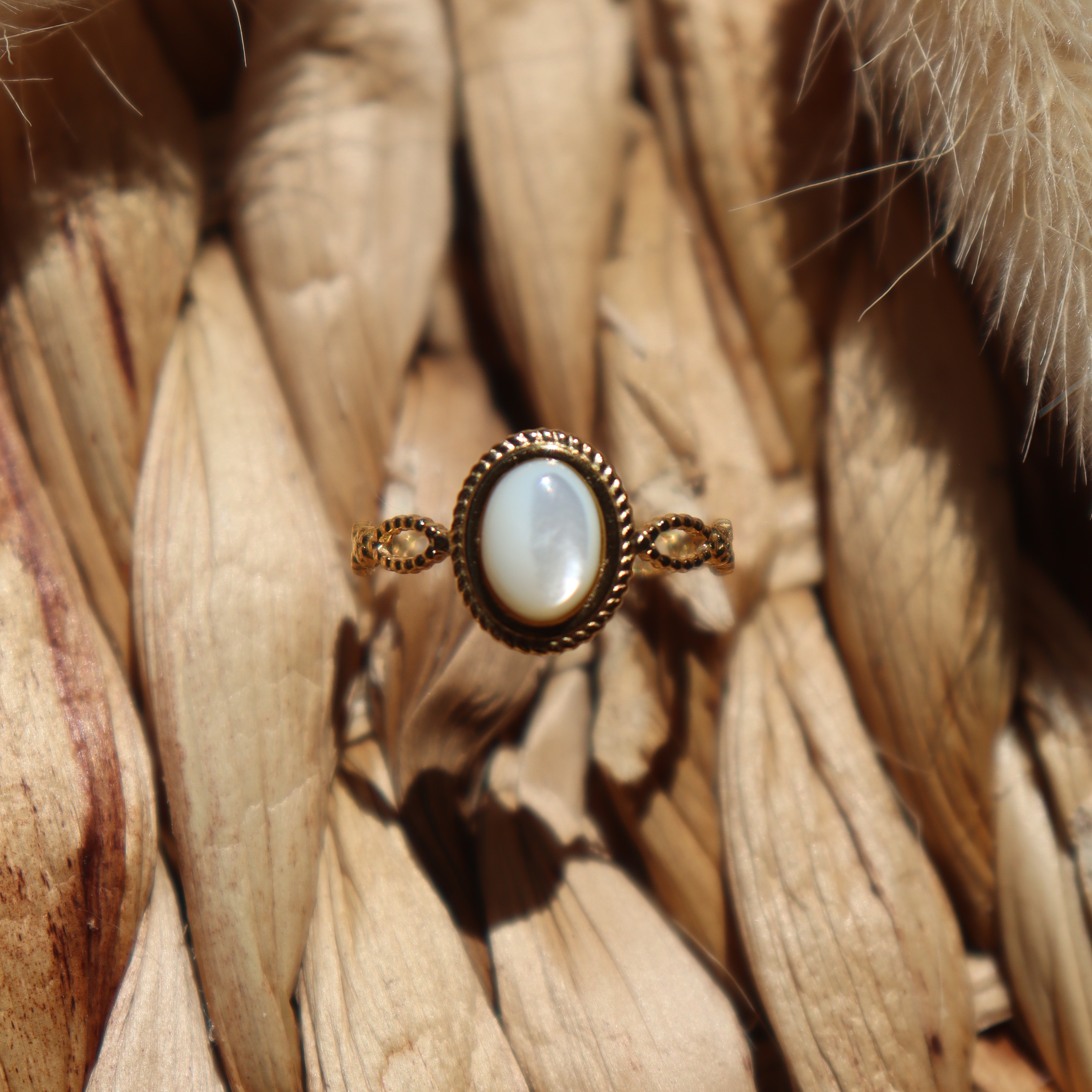 Bague "Iris" - Nacre & doré