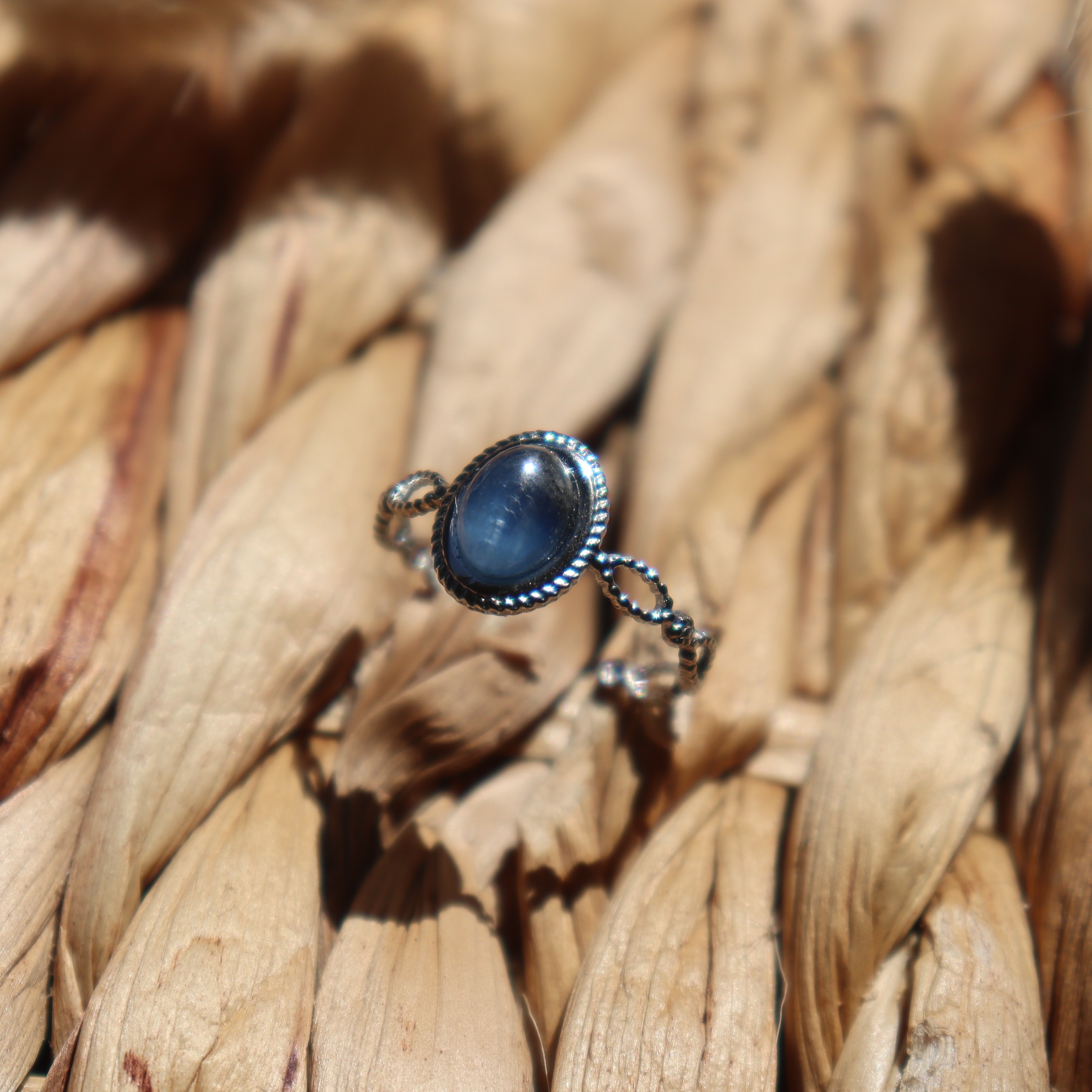 Bague "Poséidon" - Cyanite & argenté