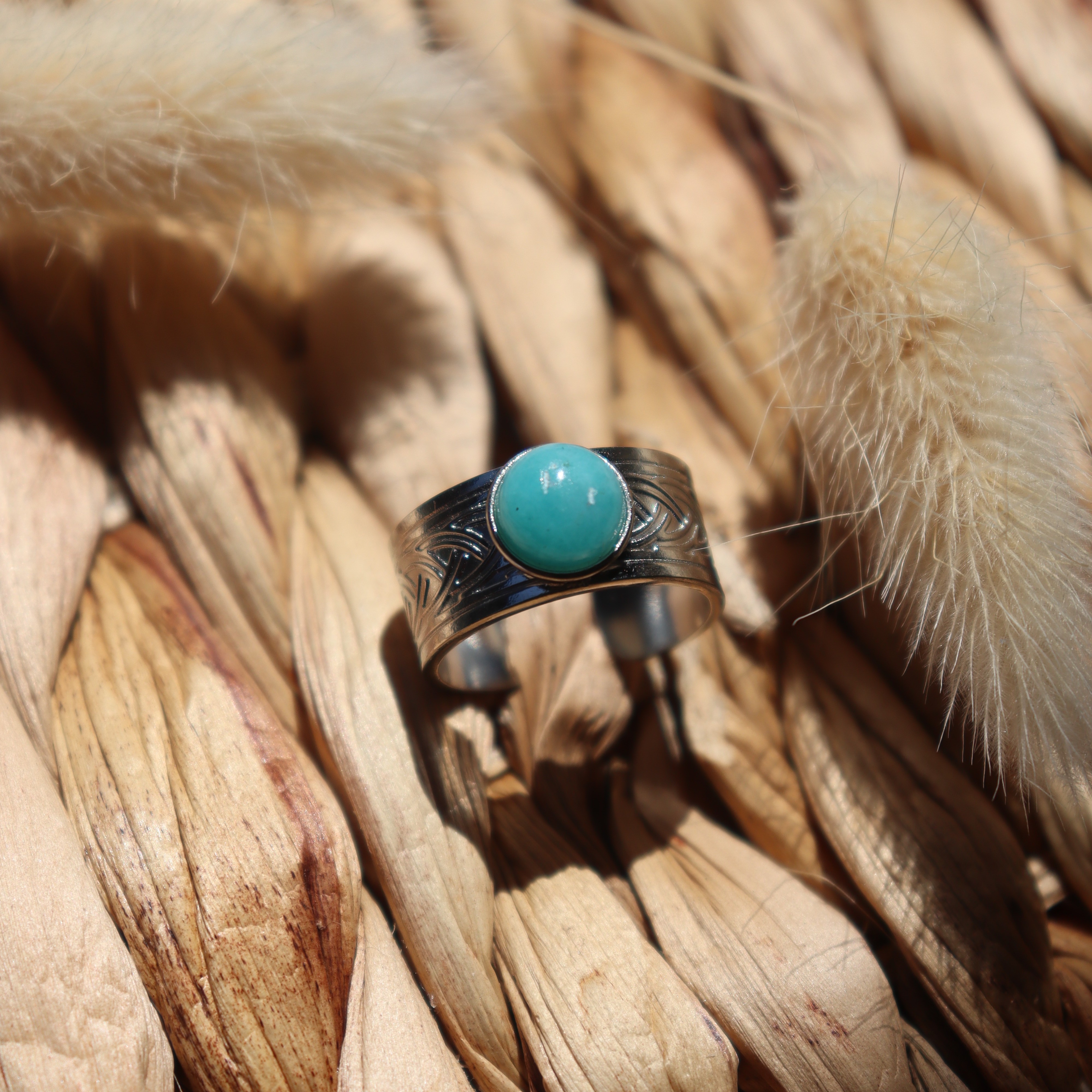 Bague "Zeus" - Amazonite & argenté