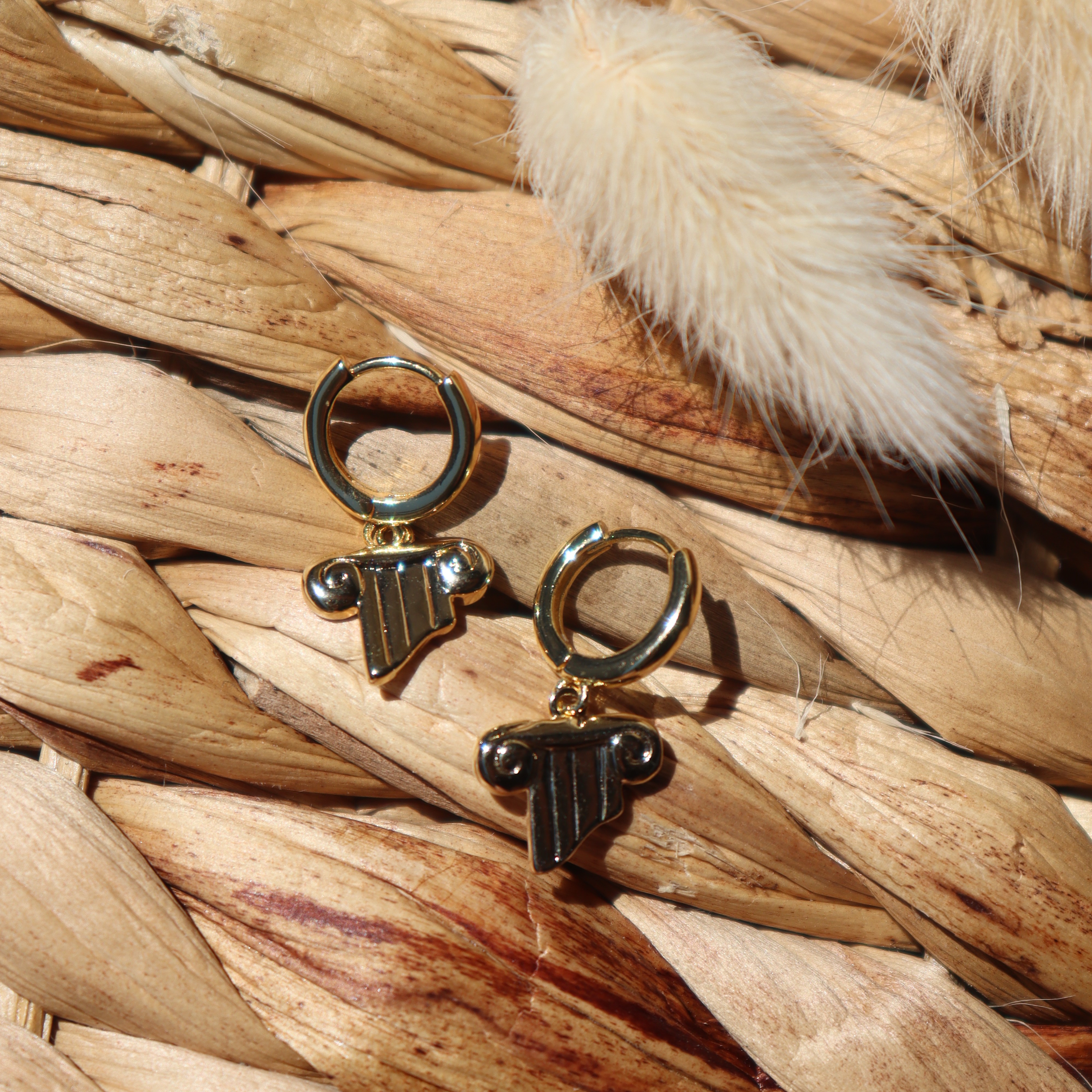 Boucles "Parthénon" - doré