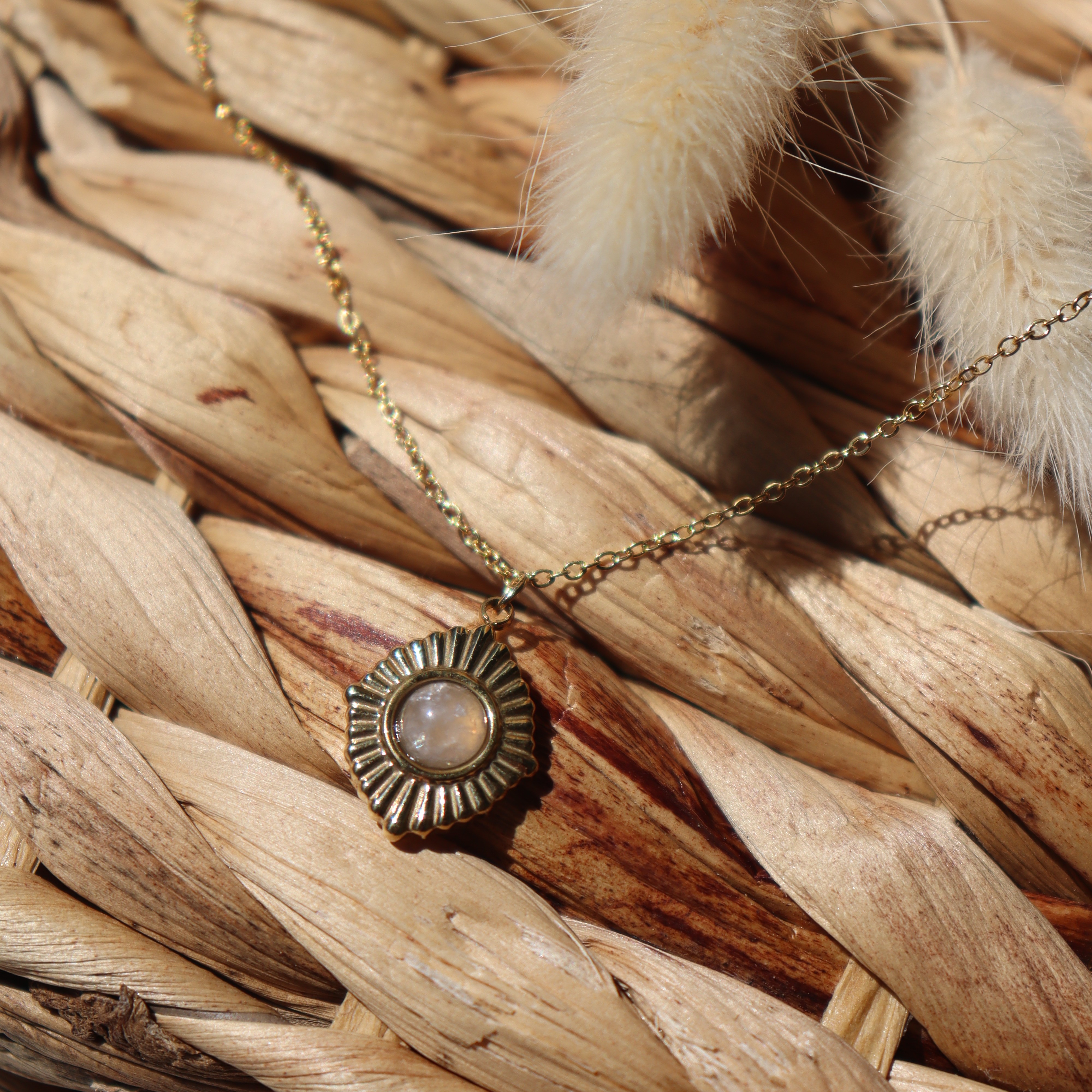 Collier "Hélios" - Quartz rose