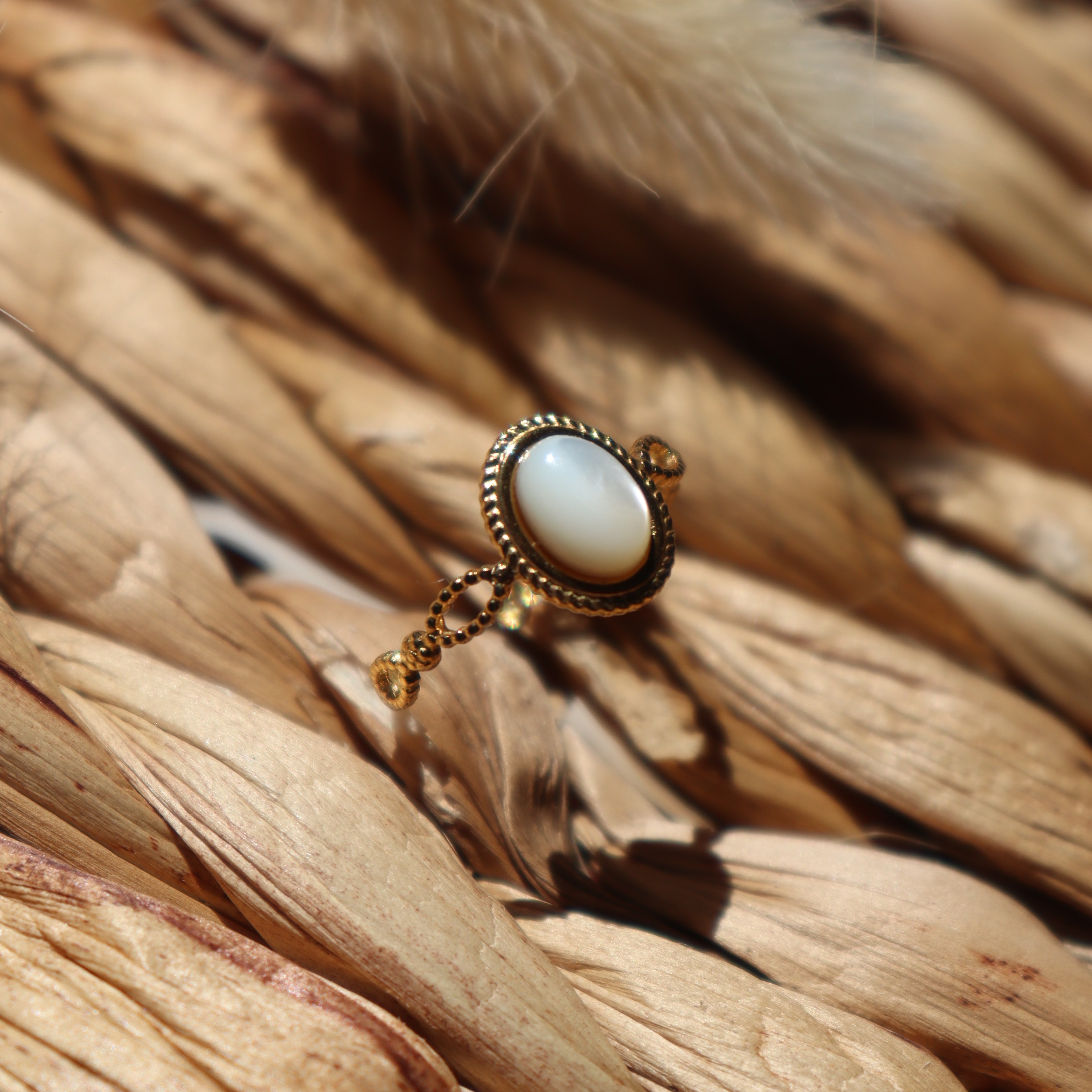 Bague "Iris" - Nacre & doré