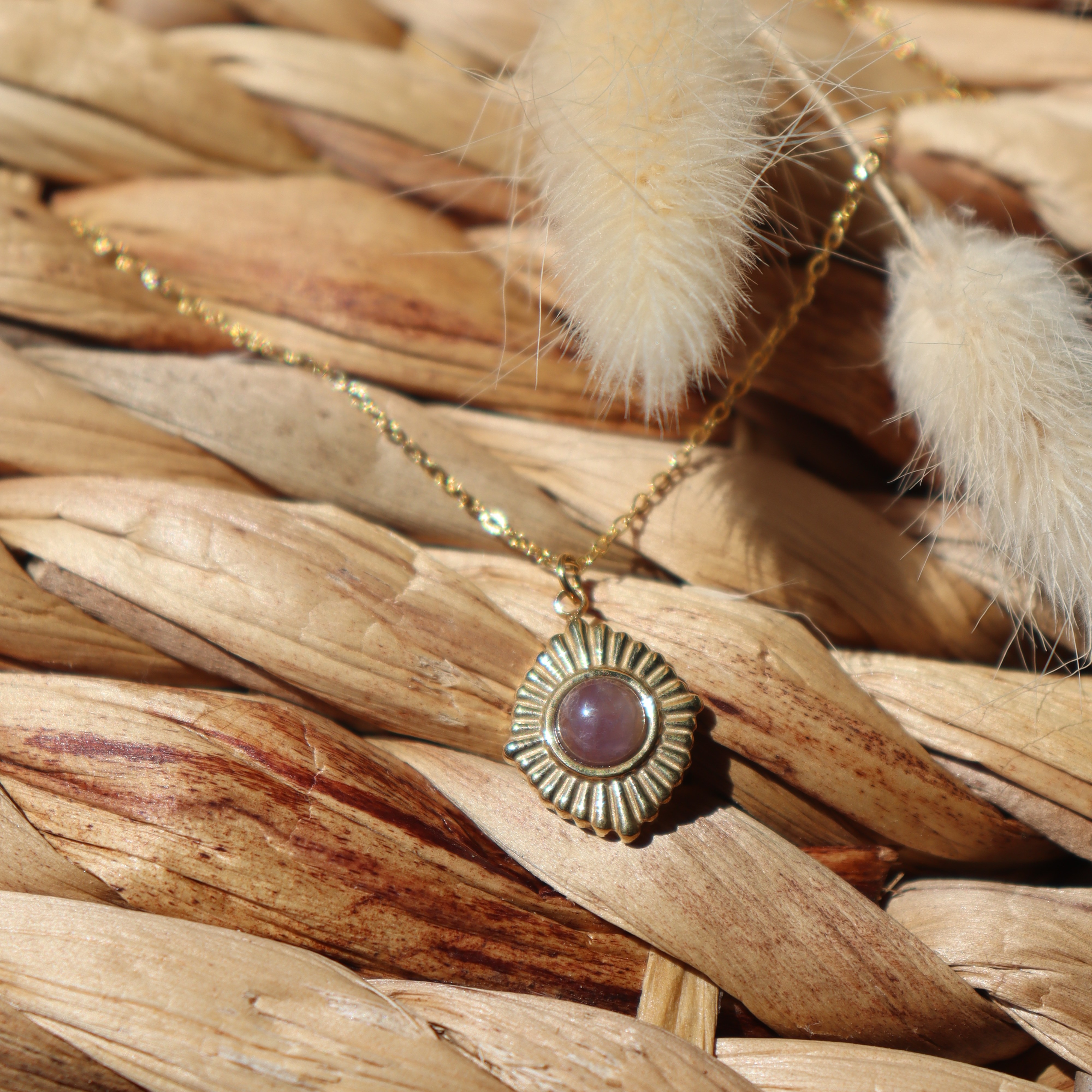 Collier "Hélios" - Améthyste