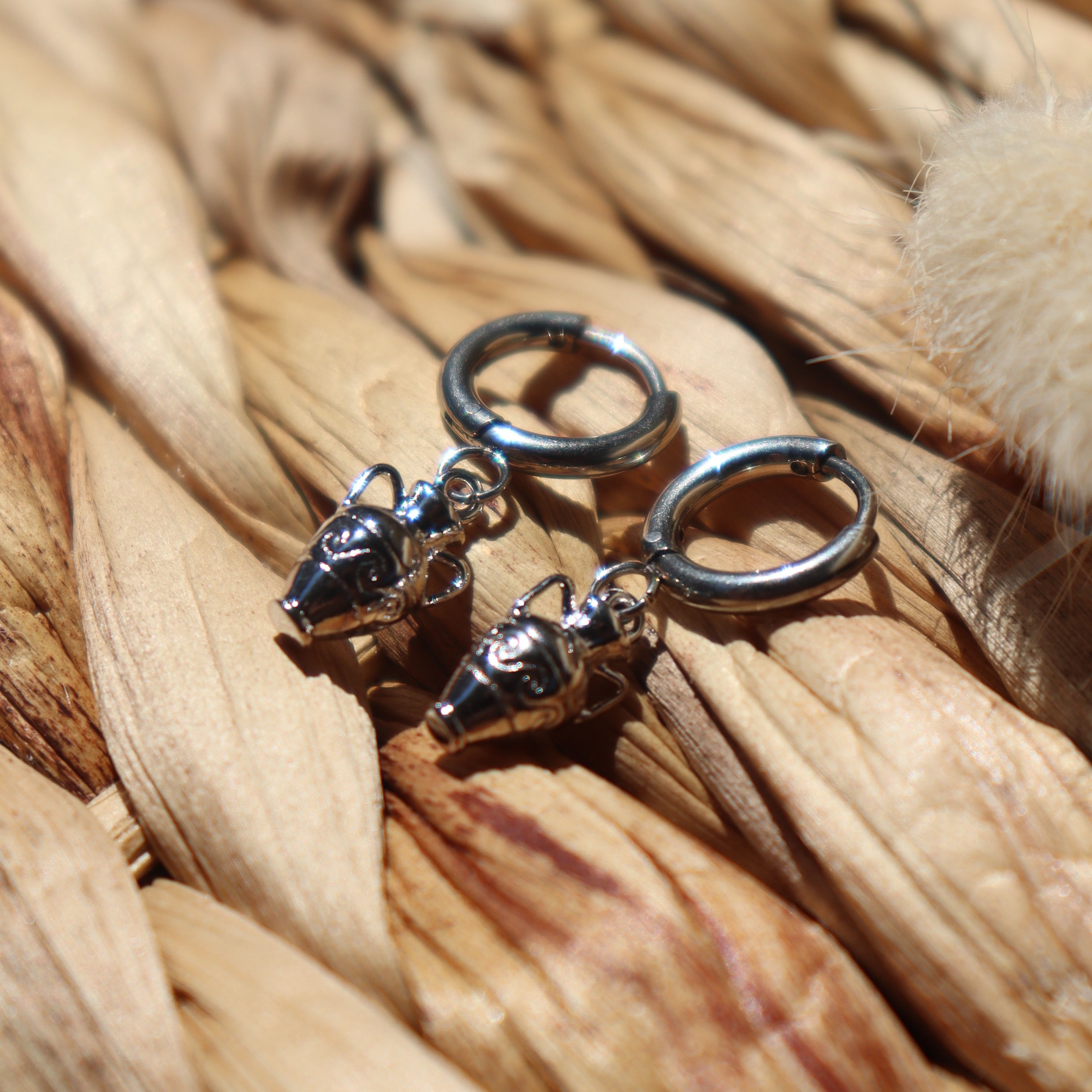 Boucles "Amphora" - argenté