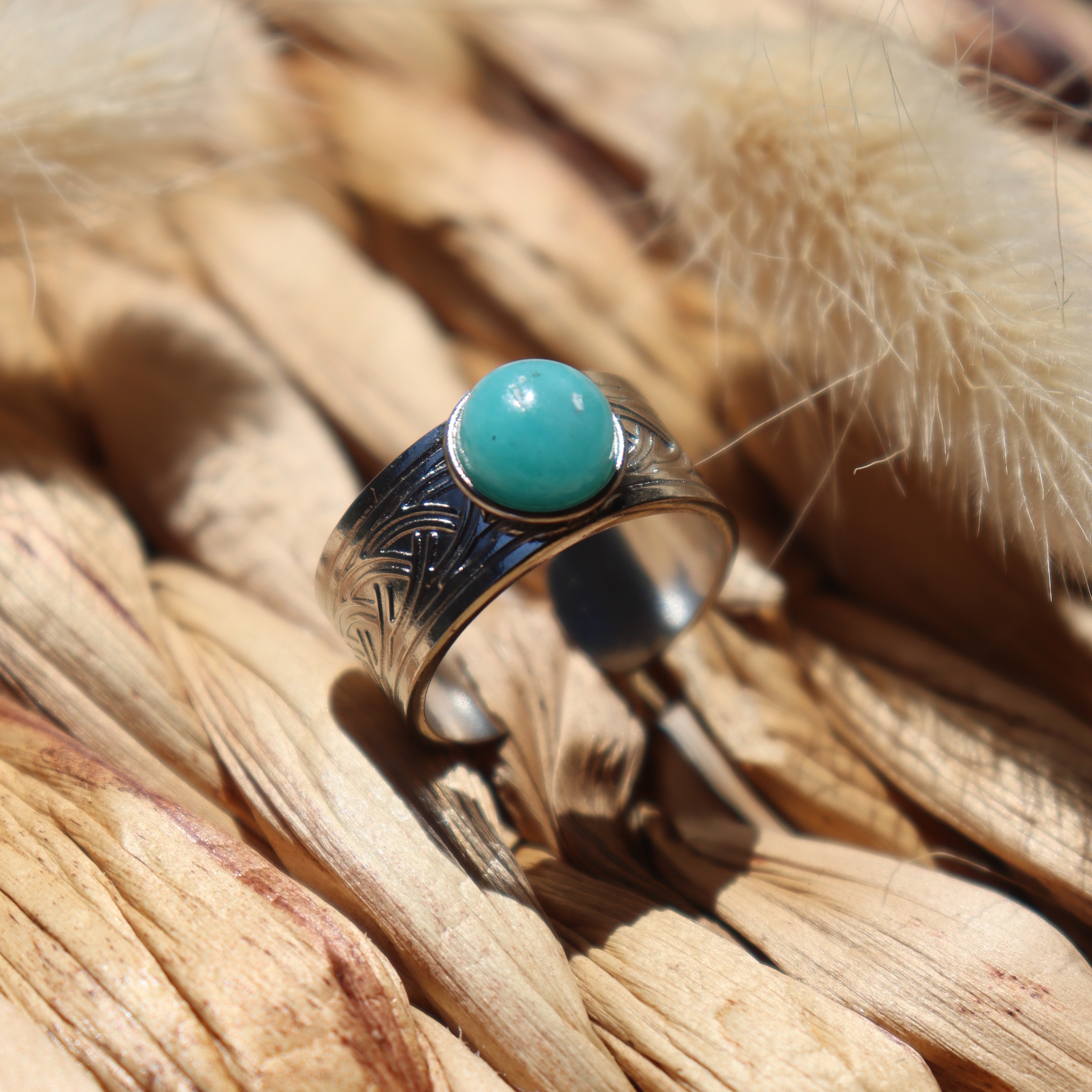 Bague "Zeus" - Amazonite & argenté