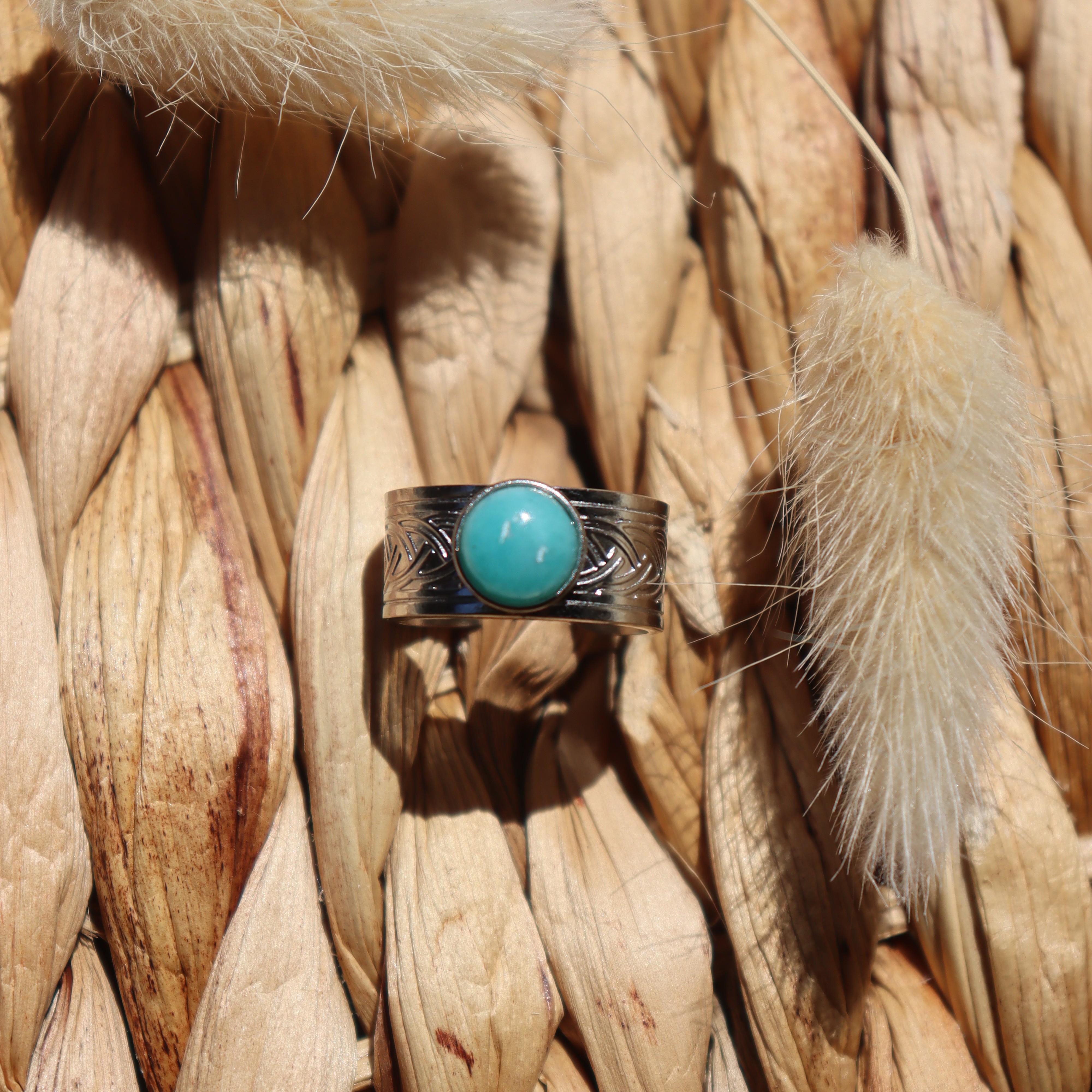 Bague "Zeus" - Amazonite & argenté