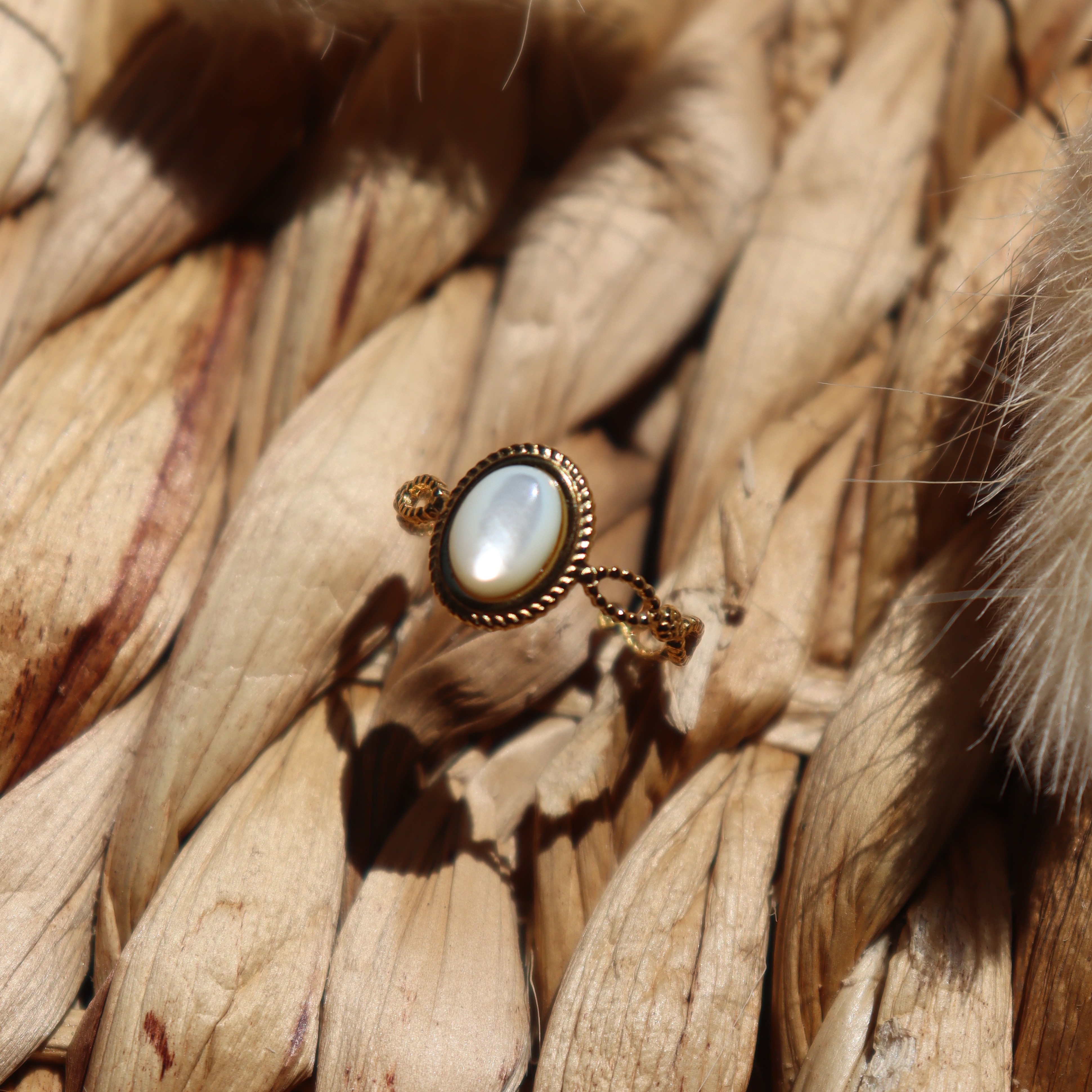 Bague "Iris" - Nacre & doré