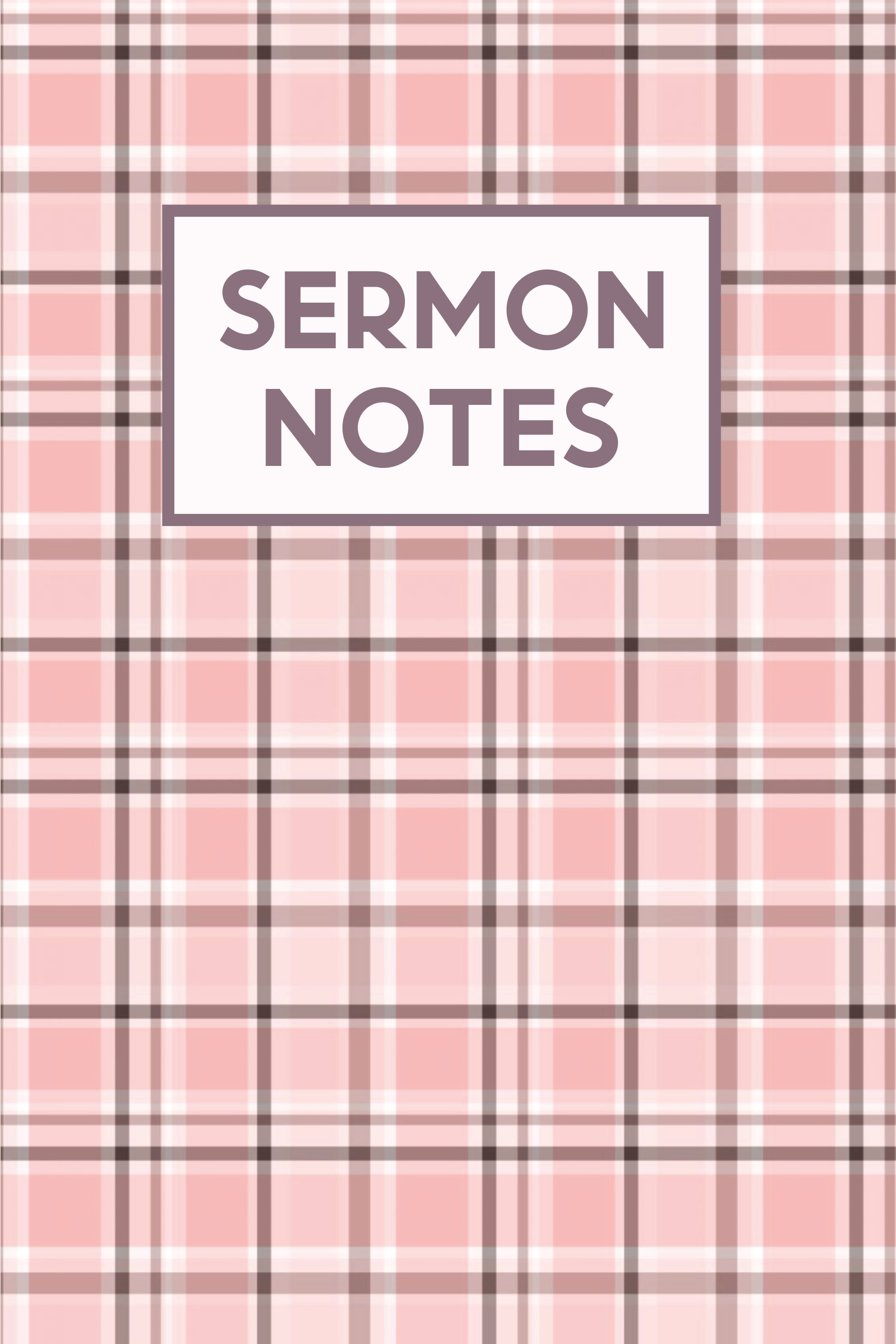 Sermon Notes Journal