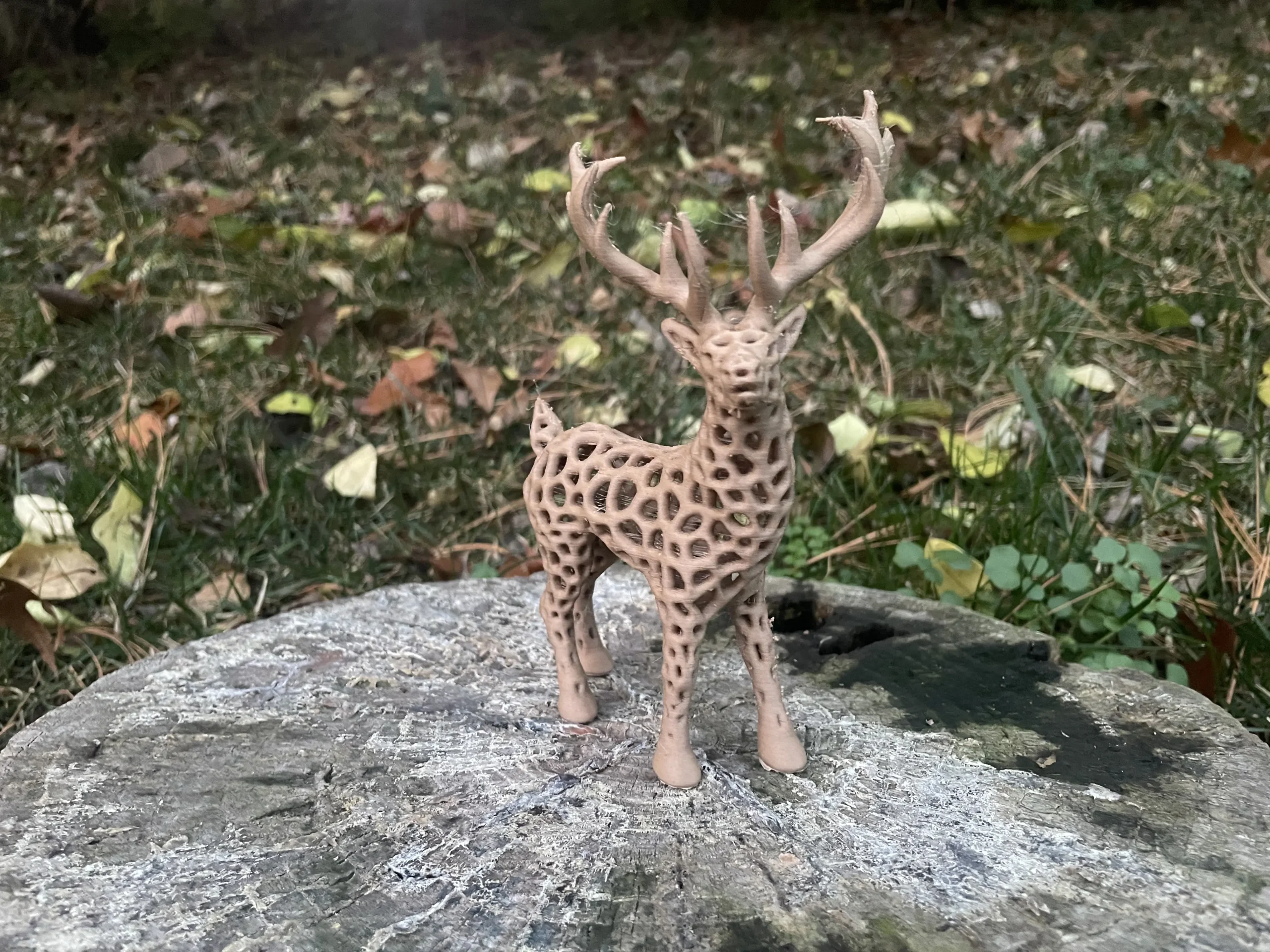 Wooden Deer Scuplture
