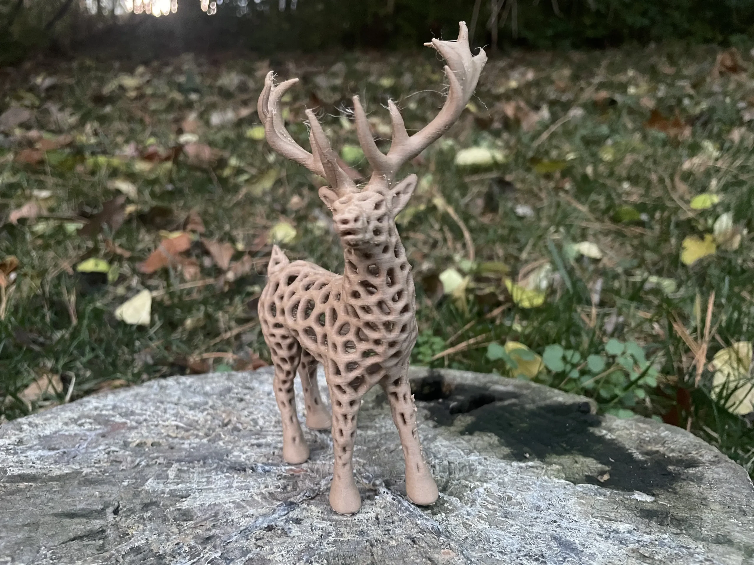 Wooden Deer Scuplture