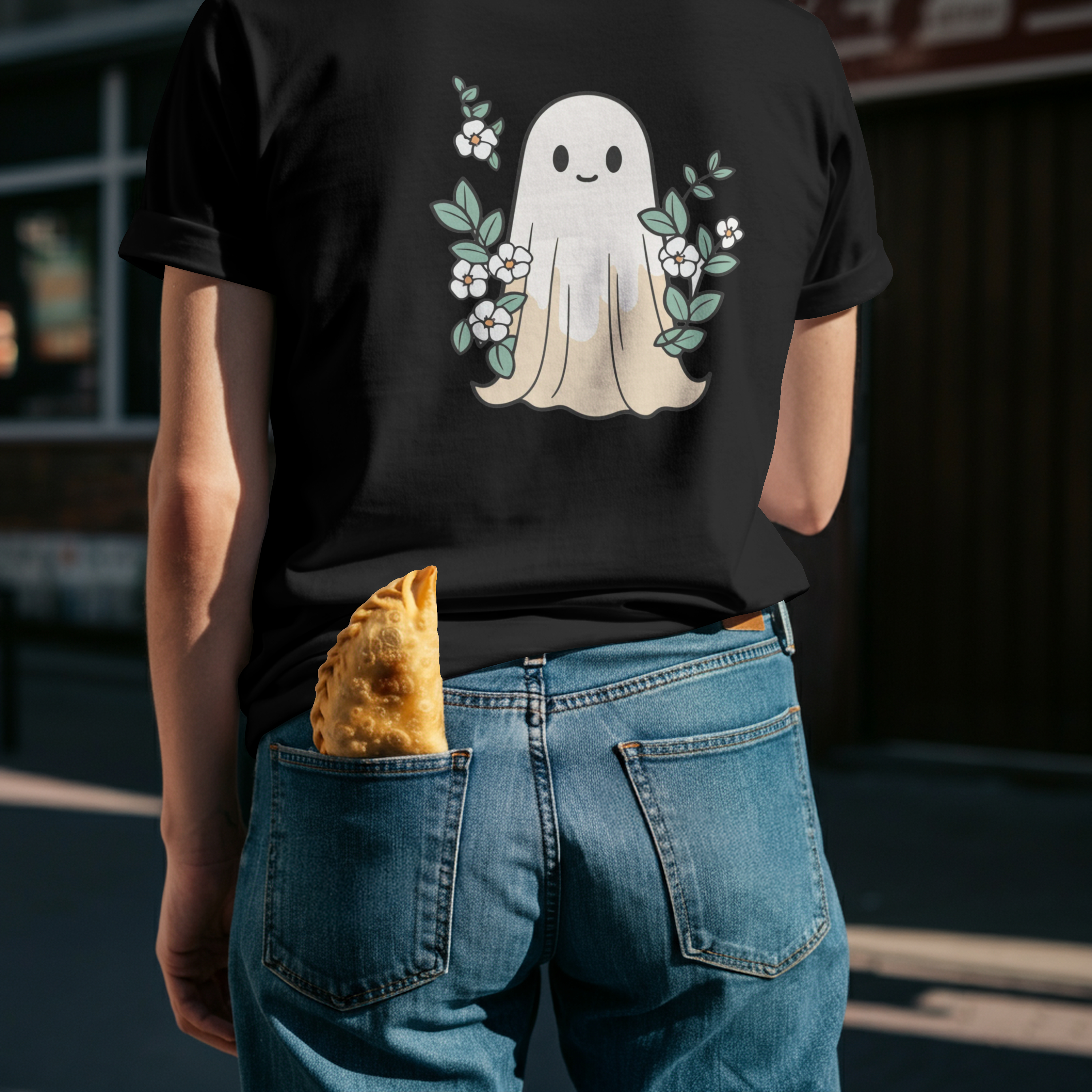 Cute Ghost Graphic T-Shirt