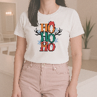 Festive 'Ho Ho Ho' Graphic T-Shirt
