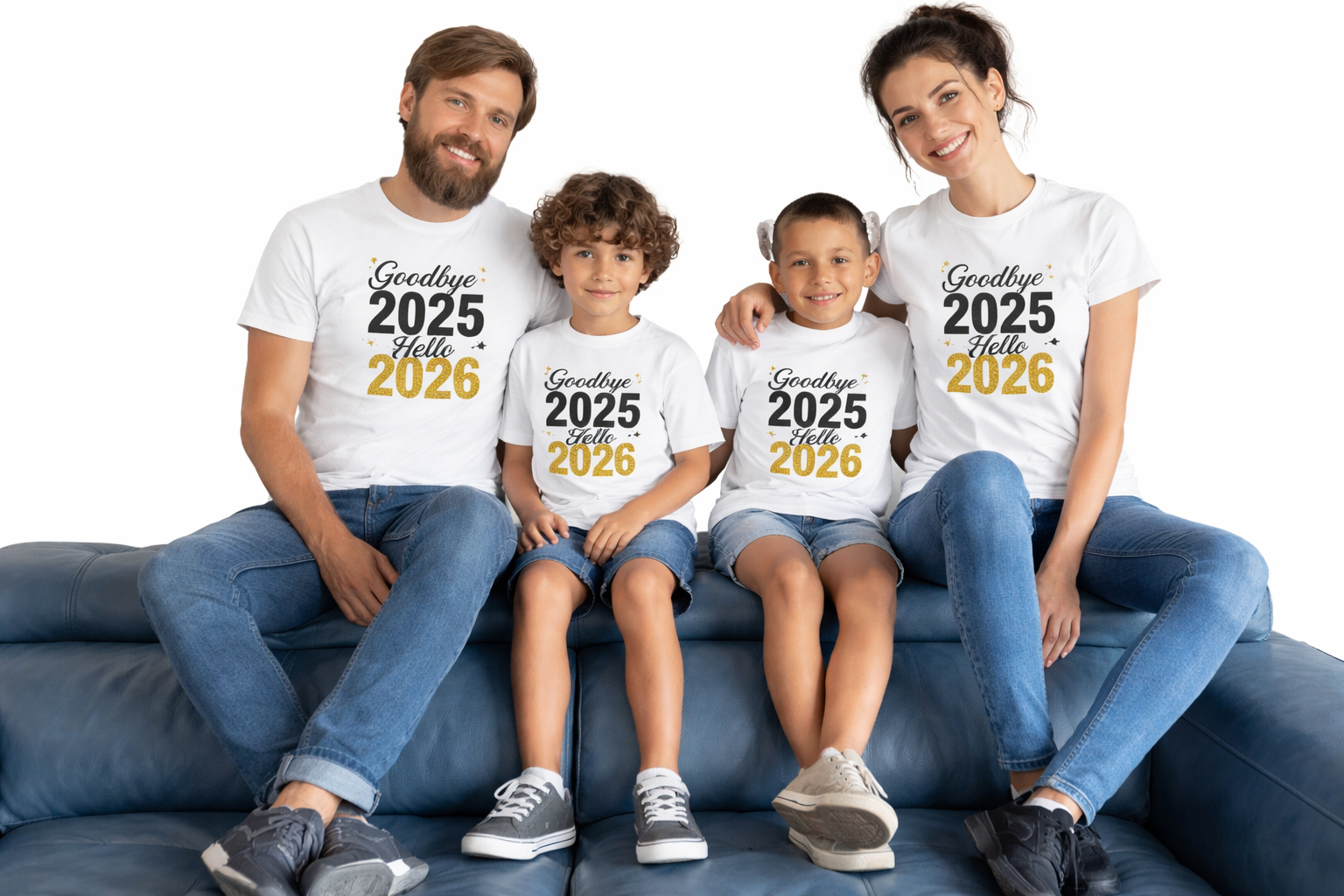 T-shirt de célébration Pack Famille (4) Nouvel An 2025-2026