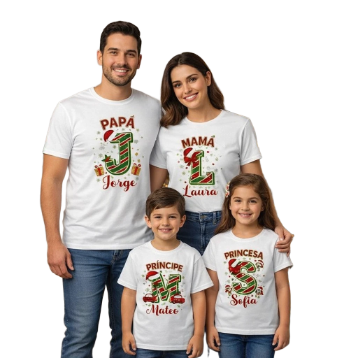 T-shirts personnalisés de Noël pour la famille