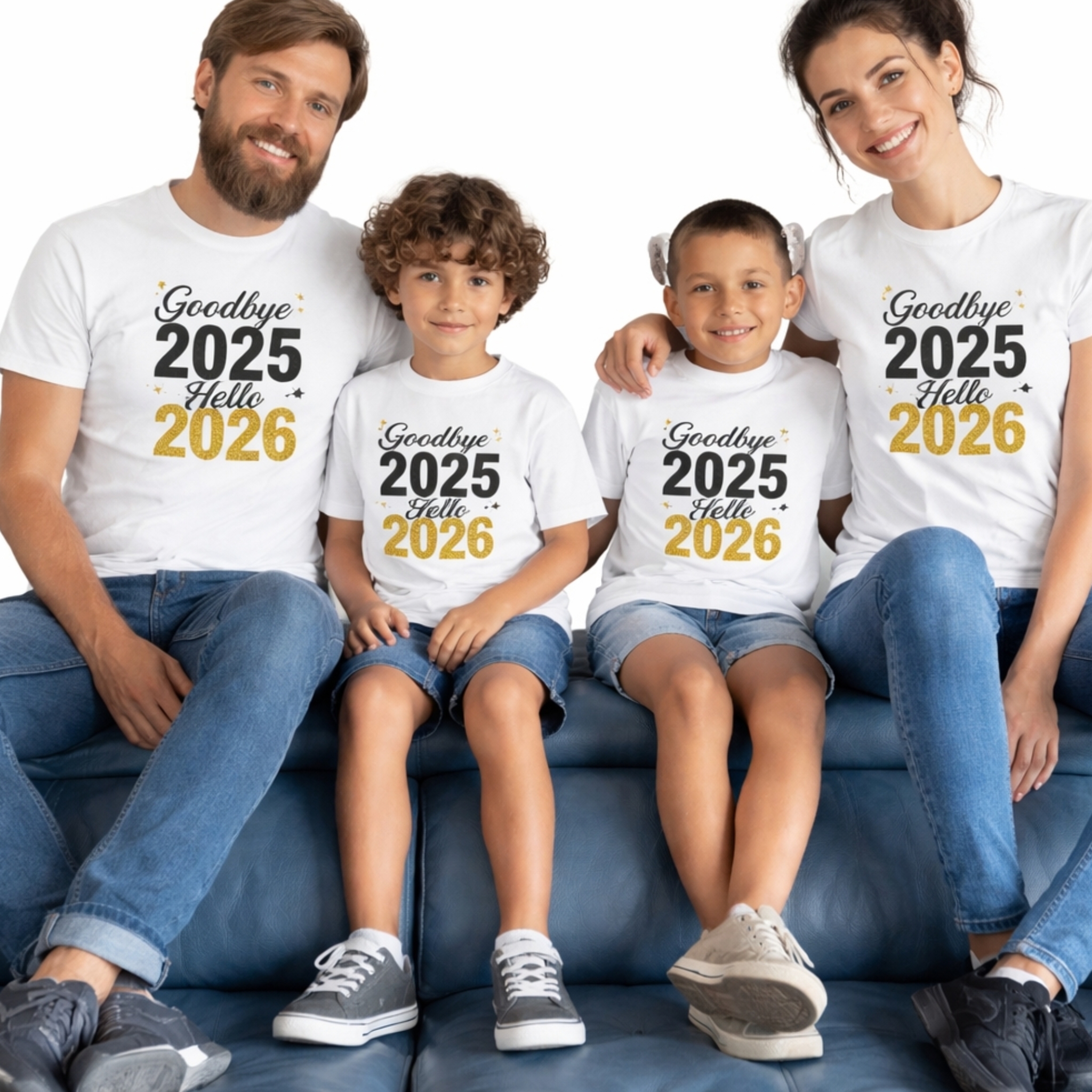 T-shirt de célébration Pack Famille (4) Nouvel An 2025-2026