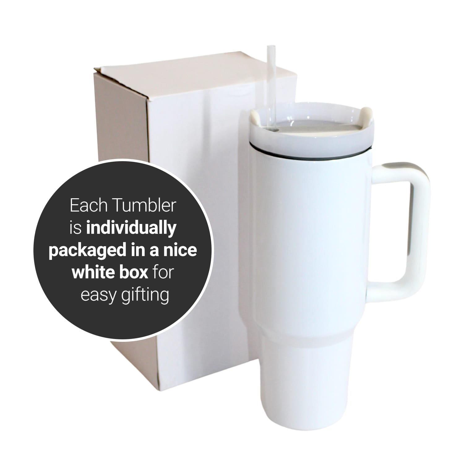 Gobelet Isotherme 40oz pour Sublimation - Acier Inox AAA avec Anse