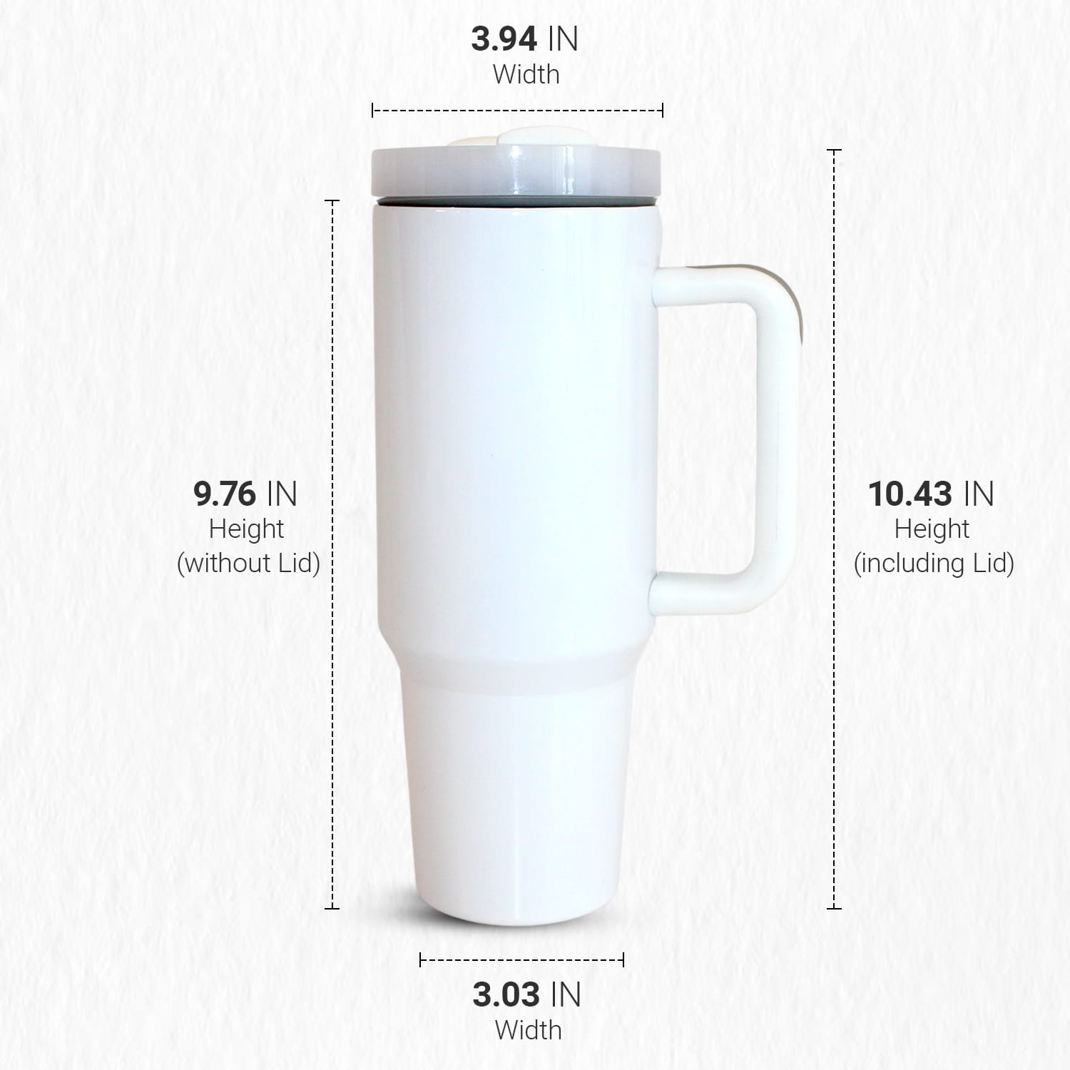 Gobelet Isotherme 40oz pour Sublimation - Acier Inox AAA avec Anse