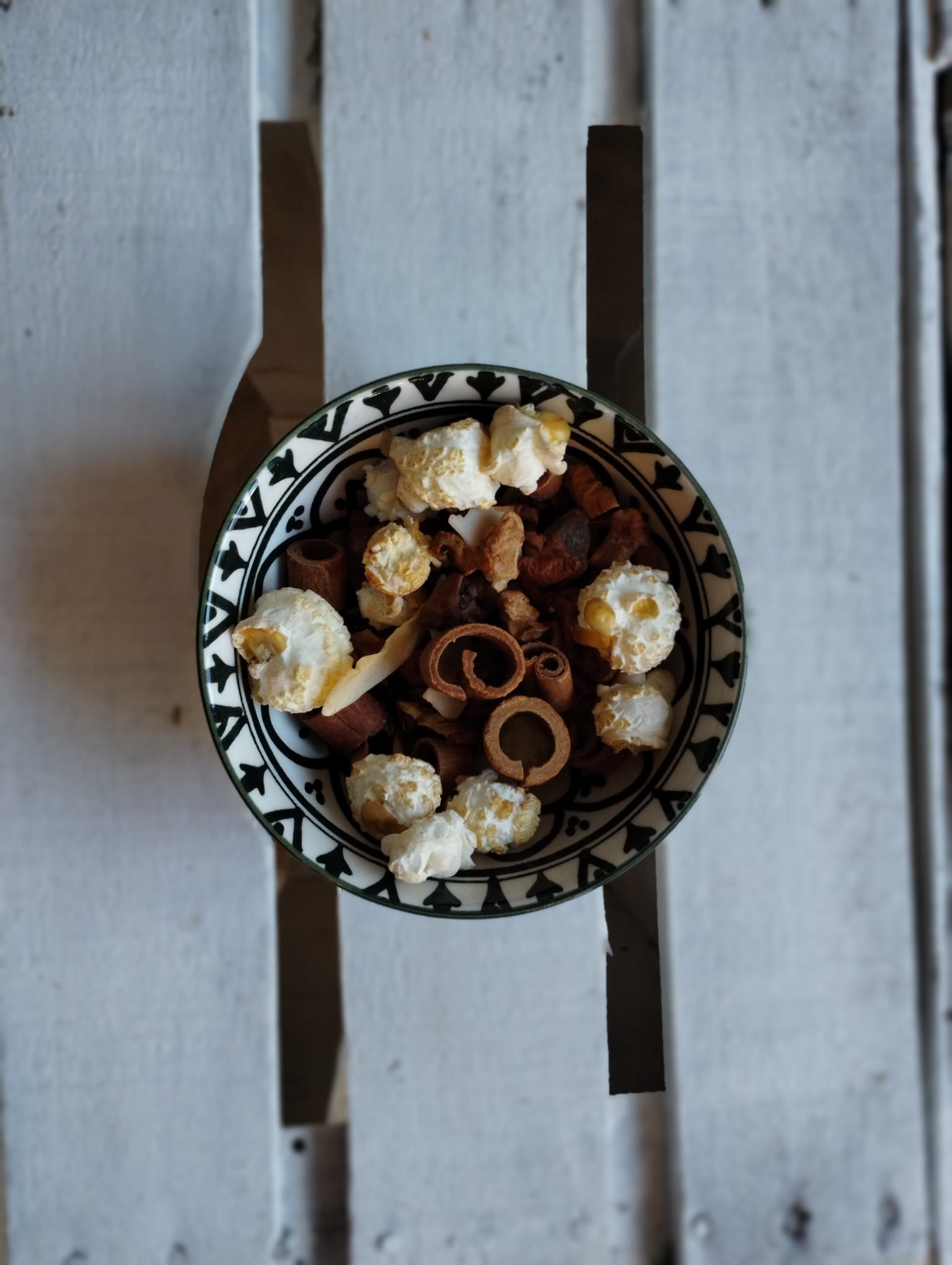 Infuso frutta e popcorn