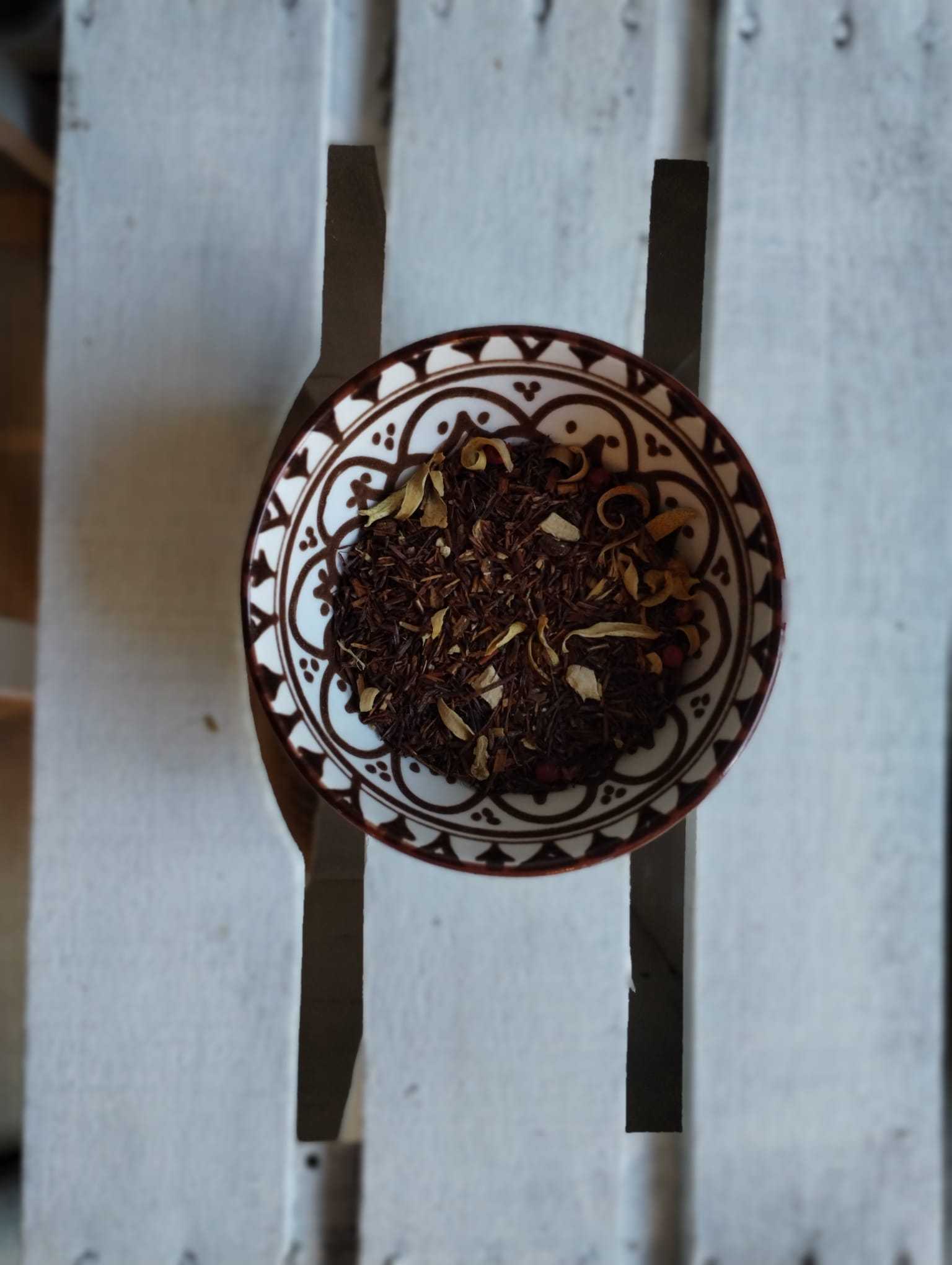 Rooibos arancia zenzero e pepe rosa